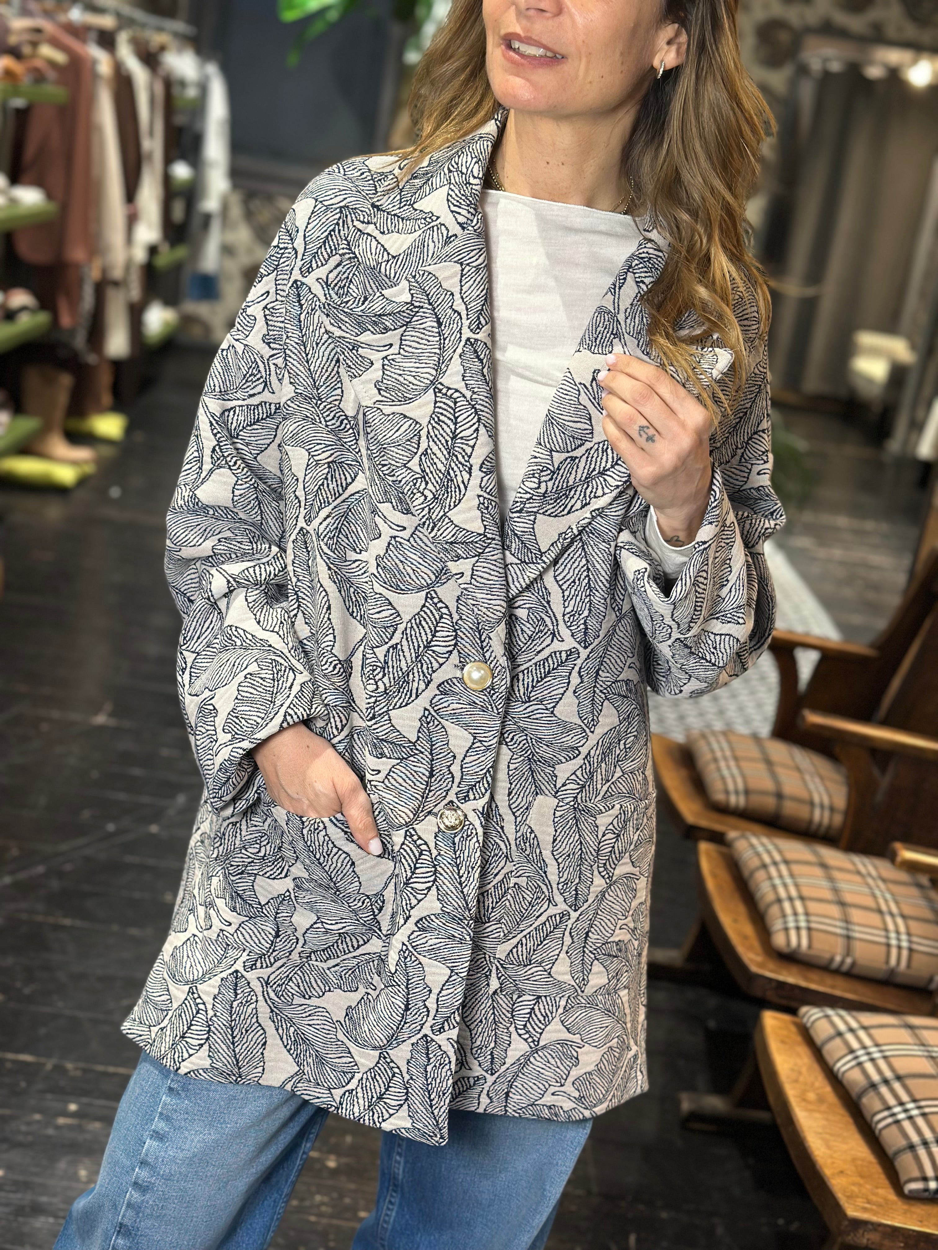 Giacca Over Damascata _ Myastreet