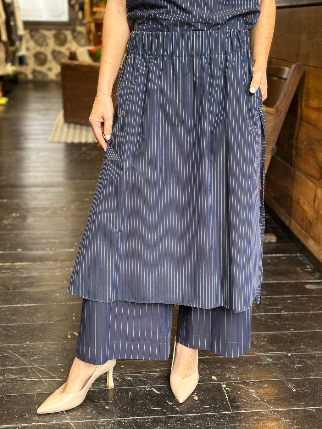 Pantaloni con Gonna sovrapposta Gessati _ Ottod'Ame