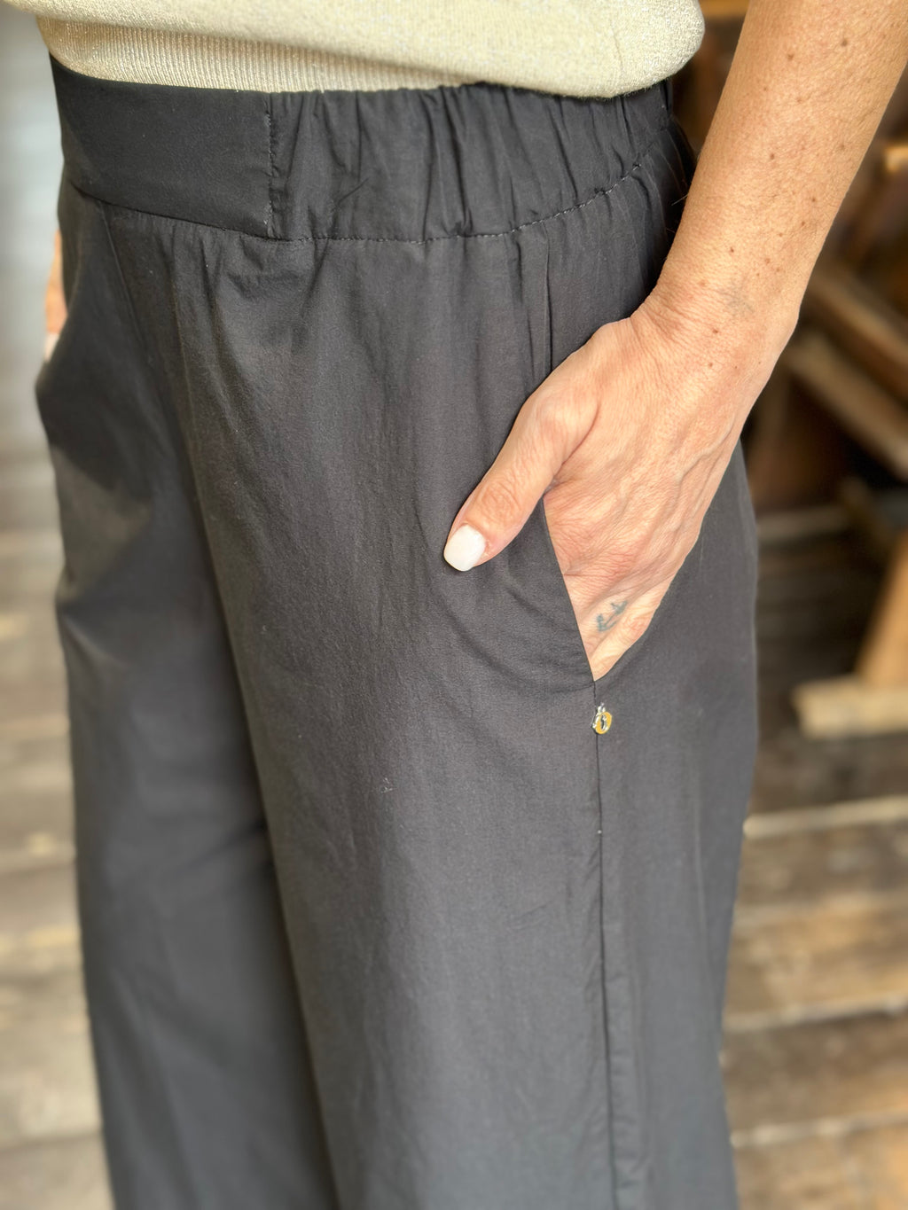 Pantalone Guenda Nero _ Ottod'Ame