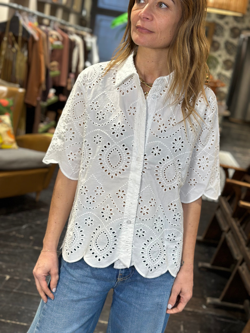 Camicia Sangallo Bianco _ MI.LE. for soku
