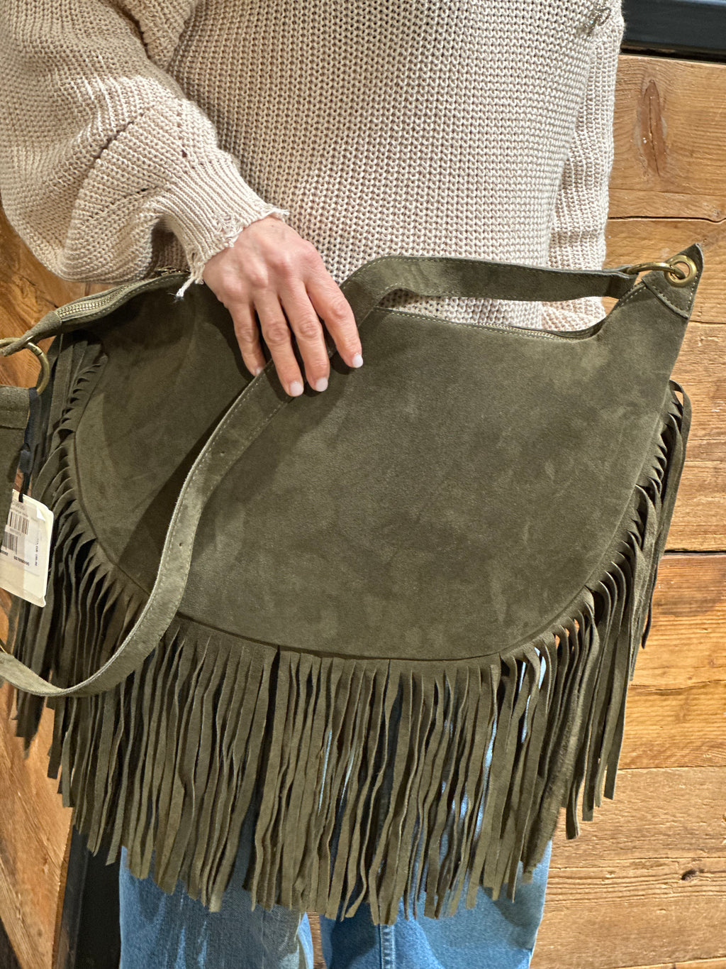 Borsa Frange Verde _ Vicolo