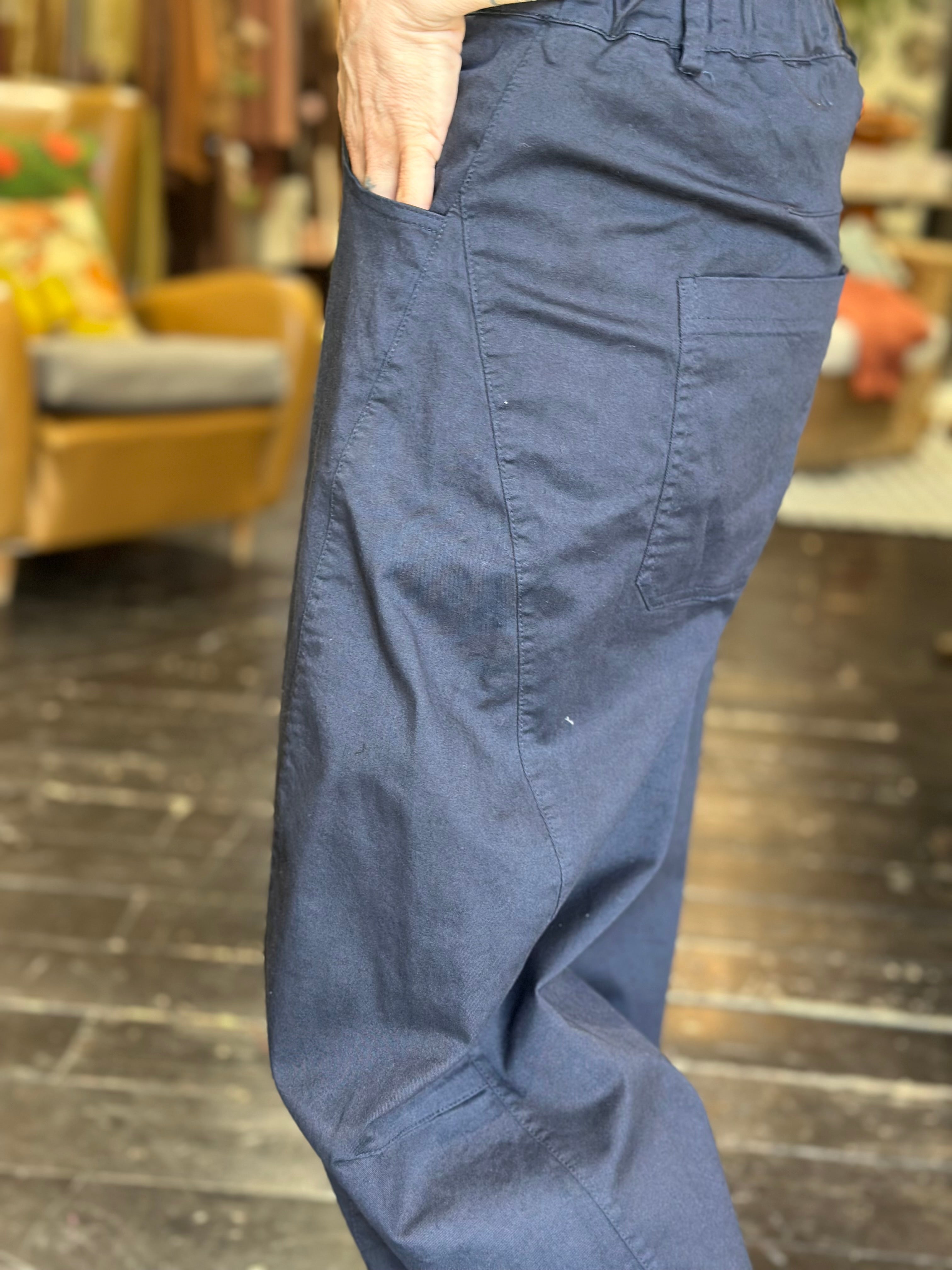 Pantaloni Balloon Blu _ MI.LE.for soku