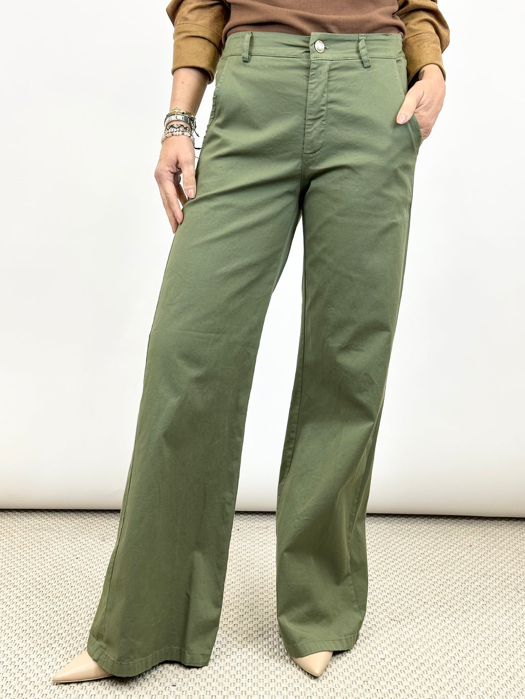 Pantalone Palazzo Verde Militare _ MI.LE. for soku