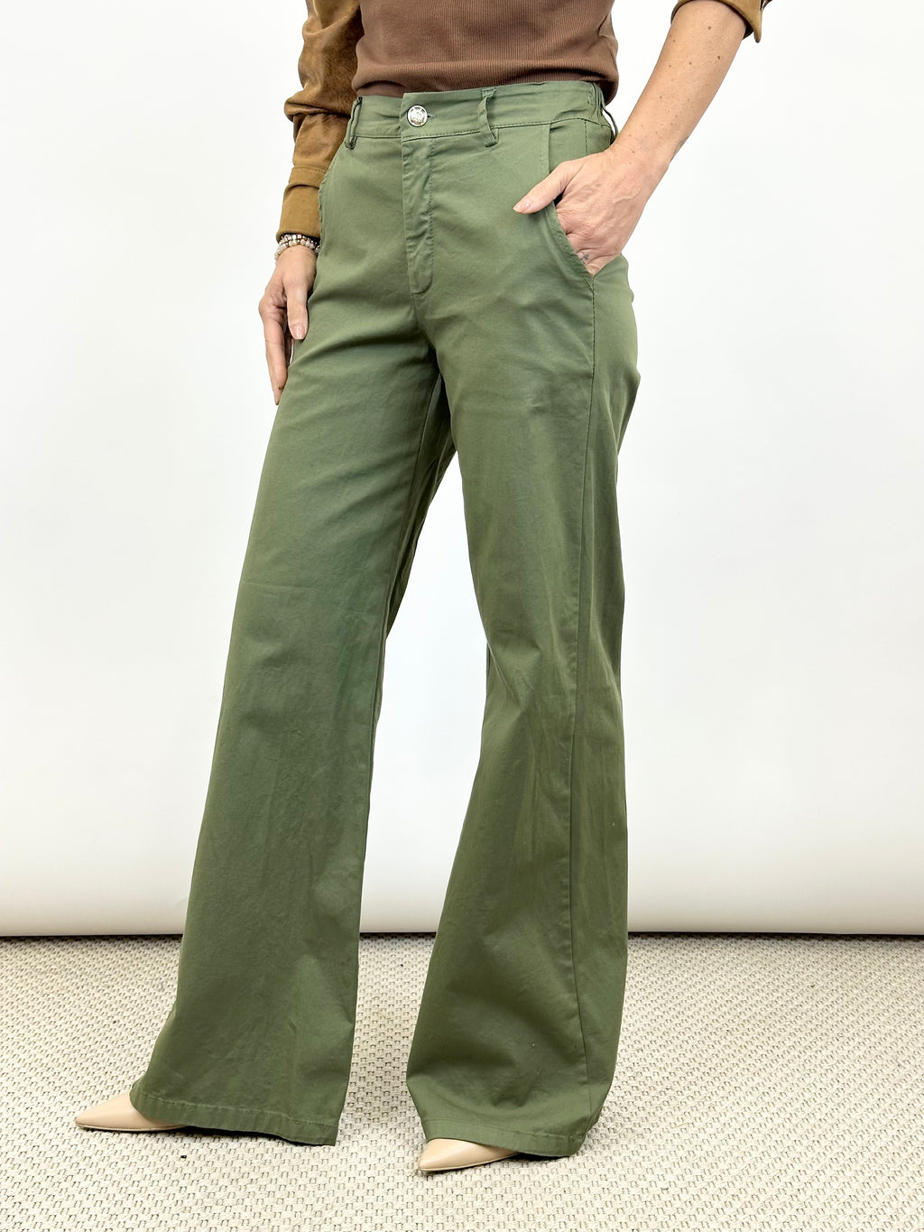 Pantalone Palazzo Verde Militare _ MI.LE. for soku