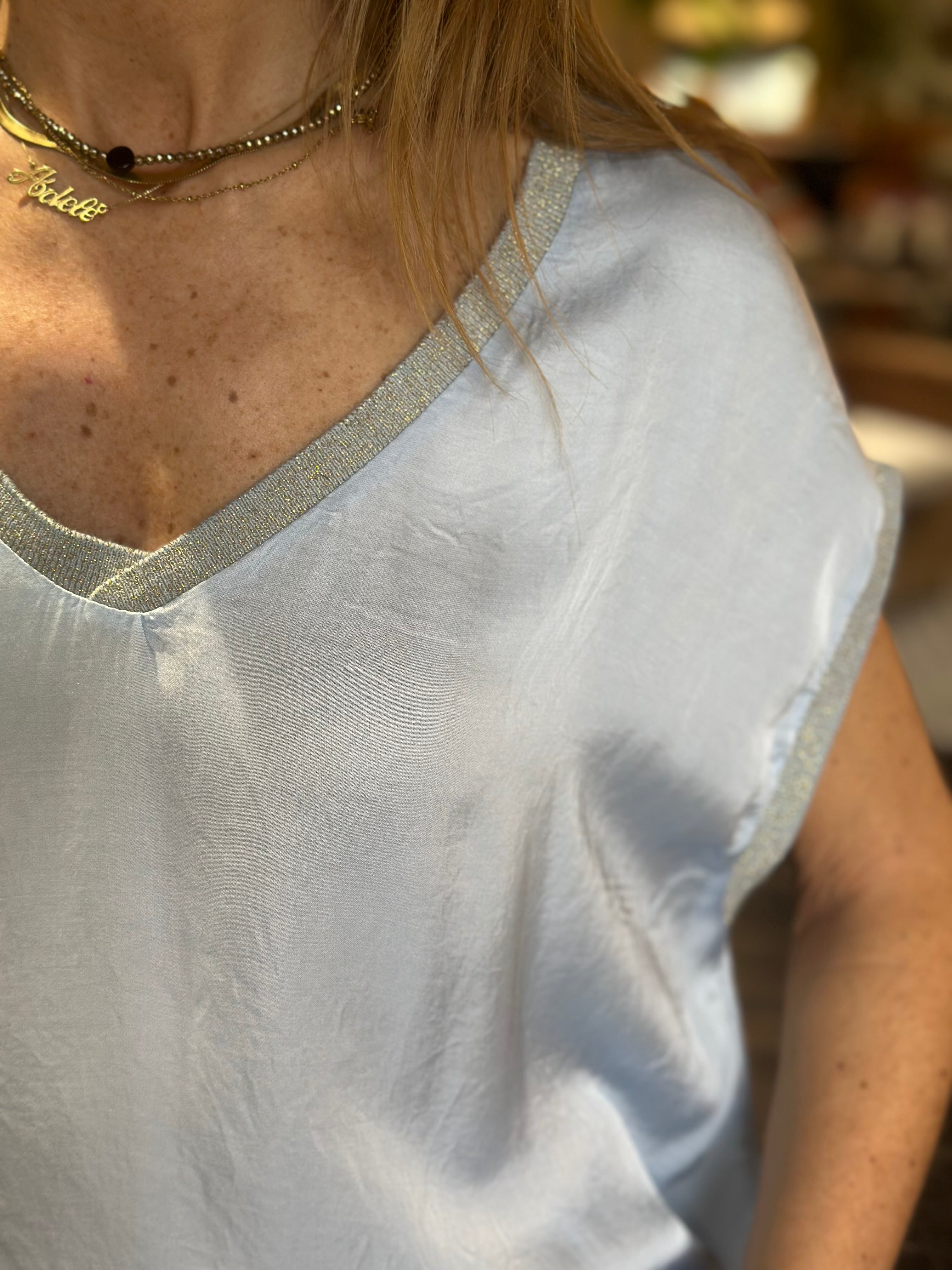 Camicia Scollo a V Cielo _ MI.LE.for soku