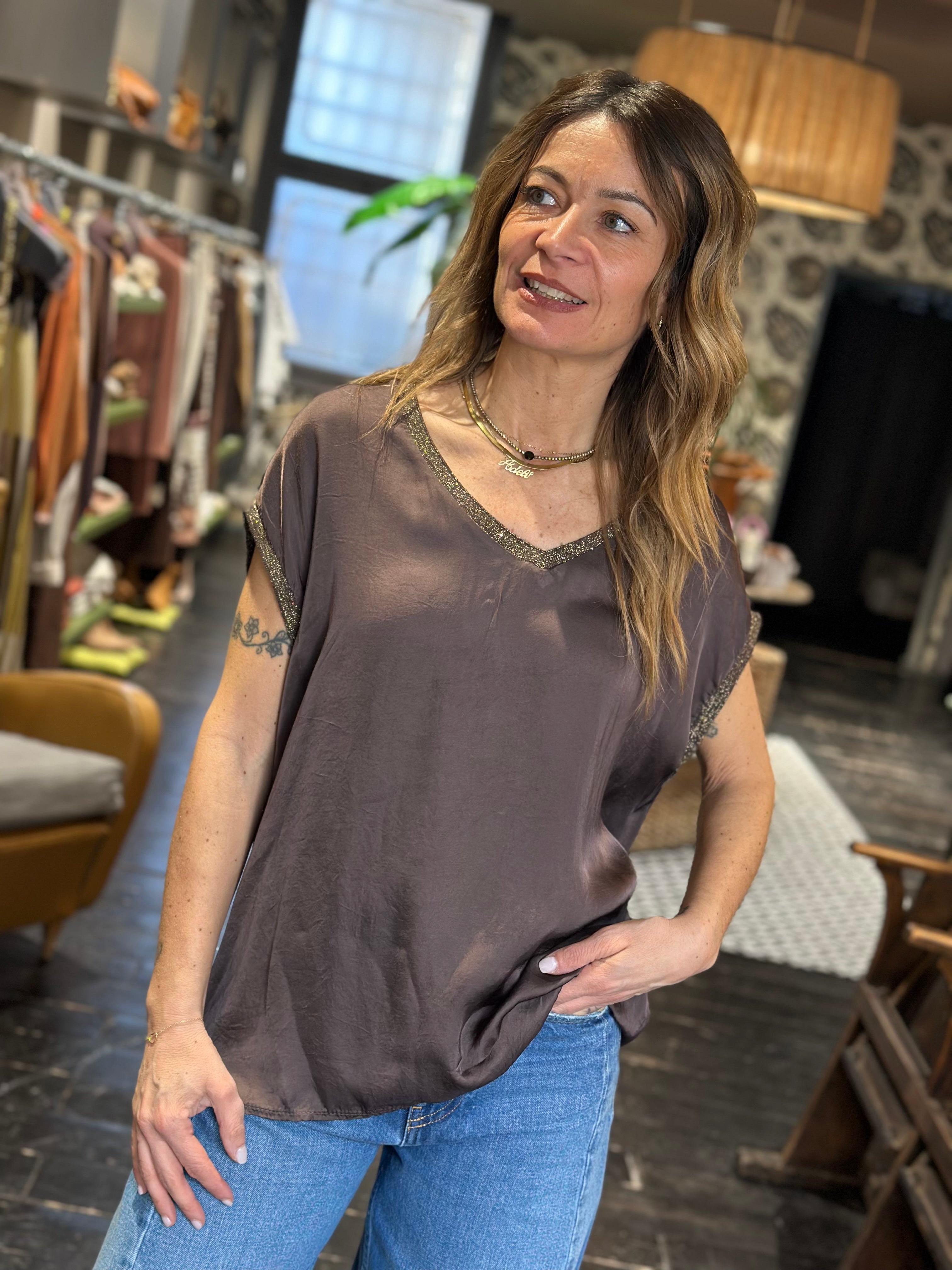 Camicia Scollo a V Moro _ MI.LE. for soku