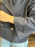 Giacca Trench Corto Blu _ MI.LE. for soku