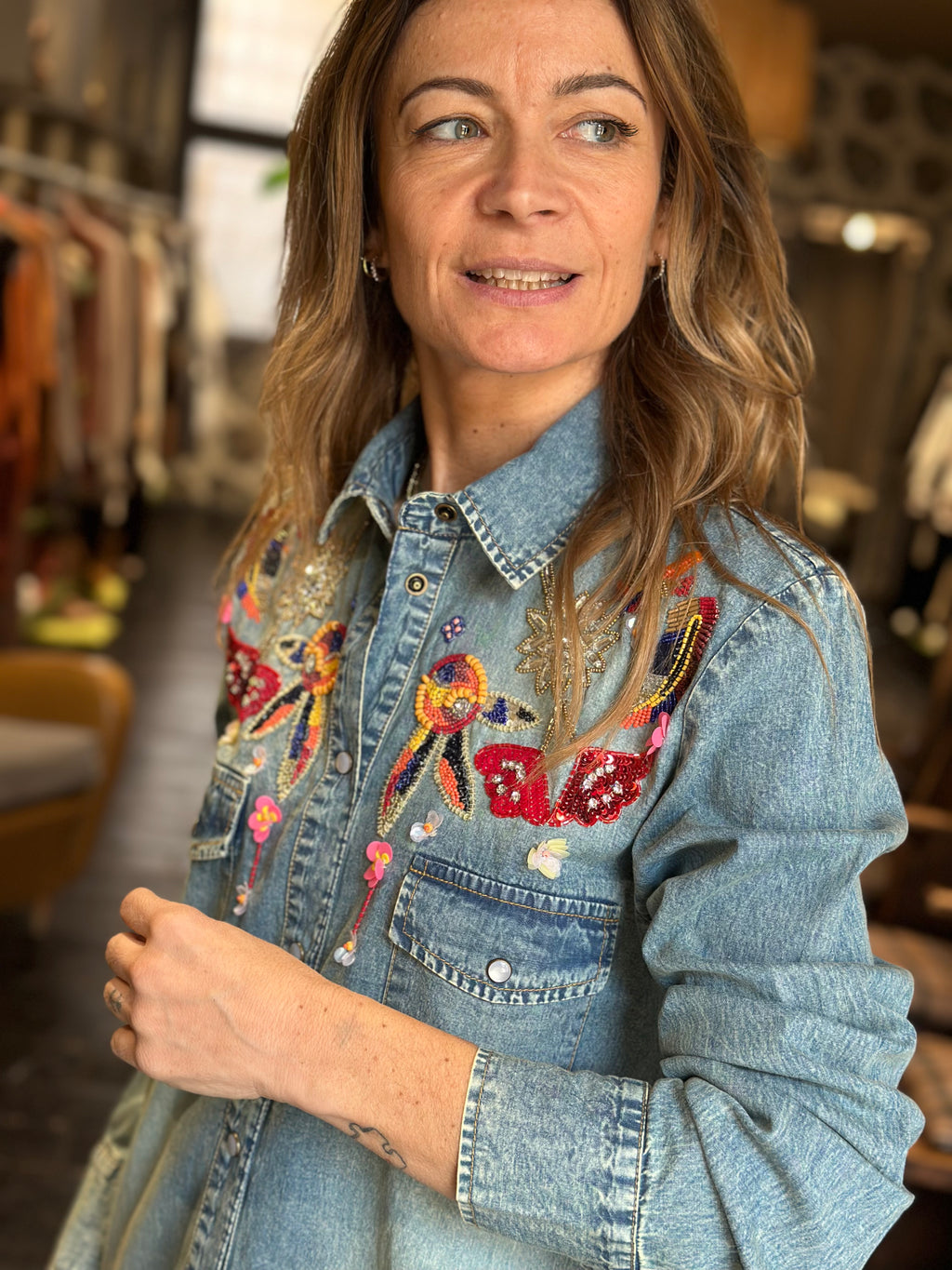 Camicia Denim Ricamata _ Souvenir