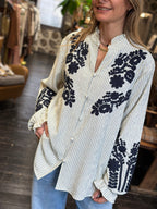 Camicia Righe e Ricamo _ Souvenir