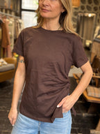 T-Shirt Drappeggio Cioccolato _ Vicolo