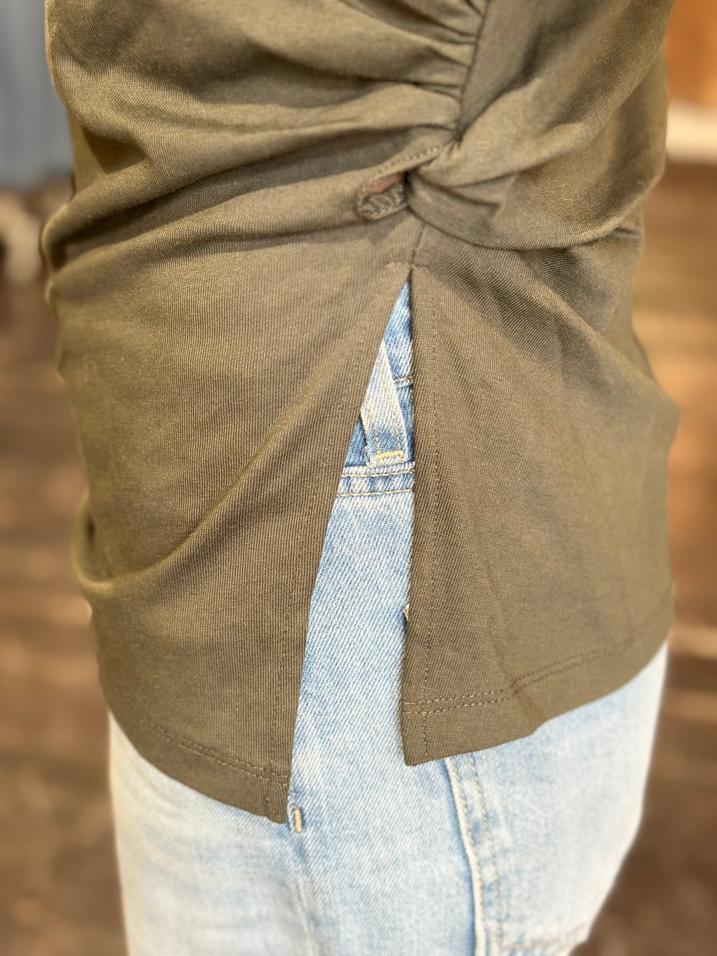 T-Shirt Drappeggio Verde _ Vicolo