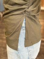 T-Shirt Drappeggio Verde _ Vicolo