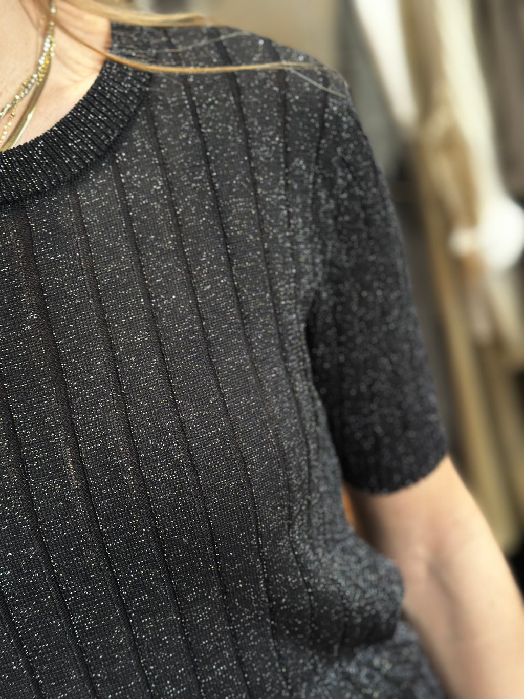 Mezza Manica Lurex Nero _ MI.LE.for soku