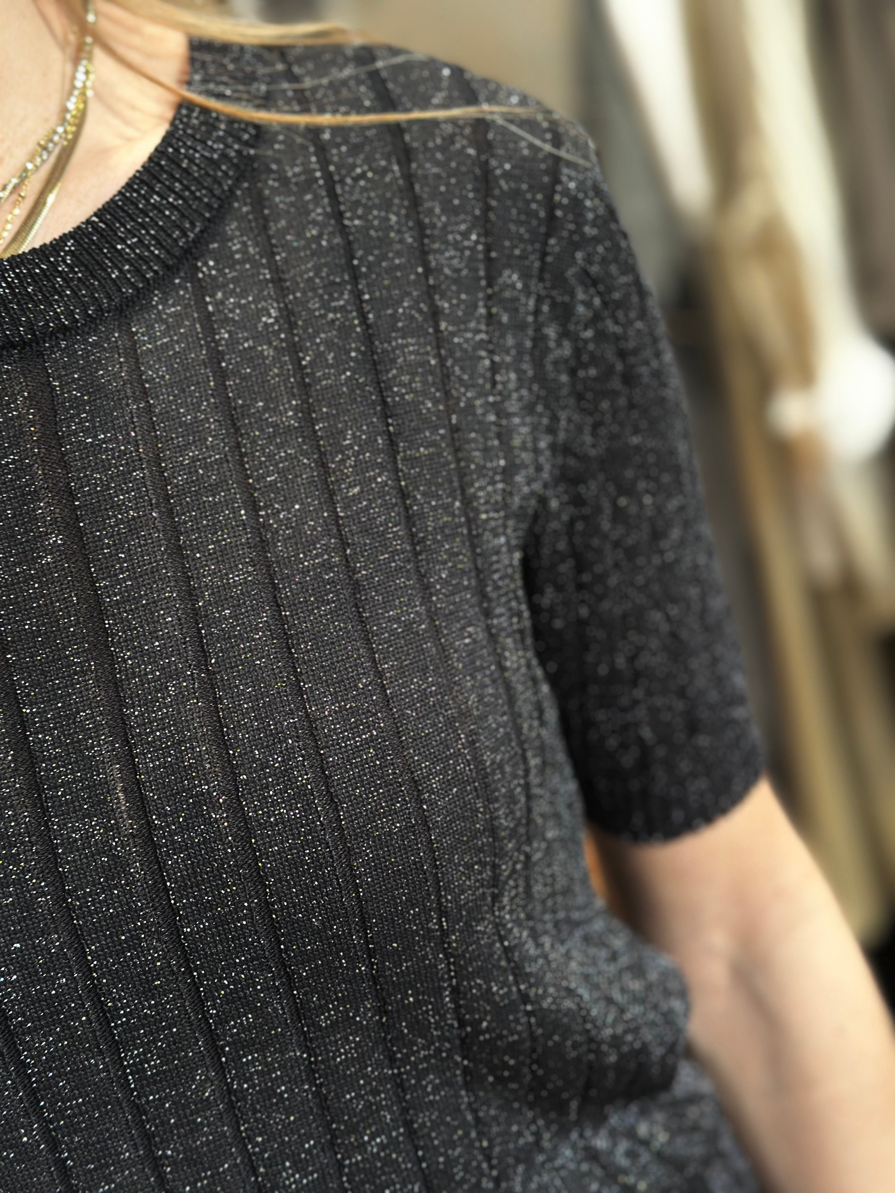 Mezza Manica Lurex Nero _ MI.LE.for soku