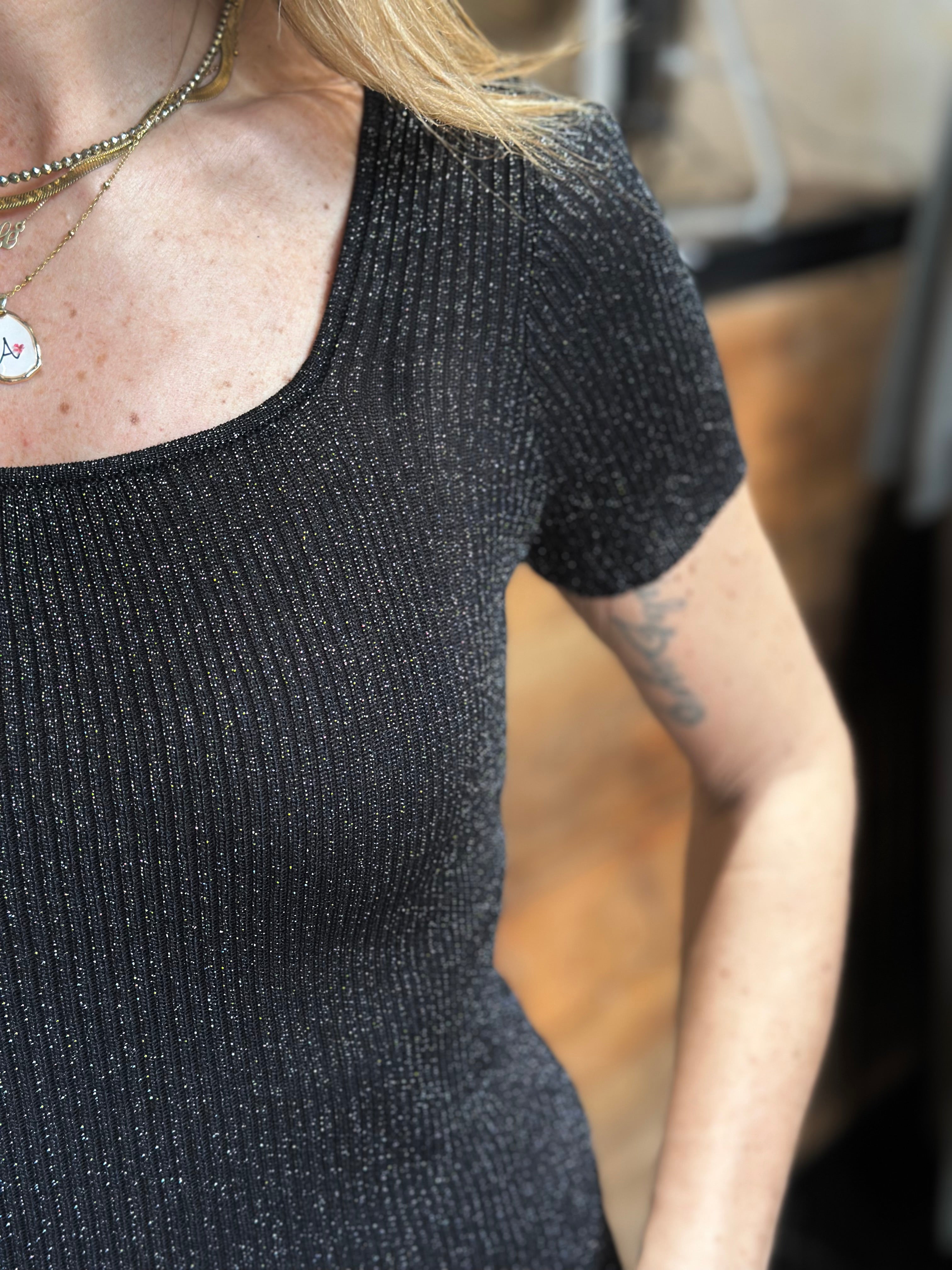 Maglia Lurex Nero _ MI.LE. for soku