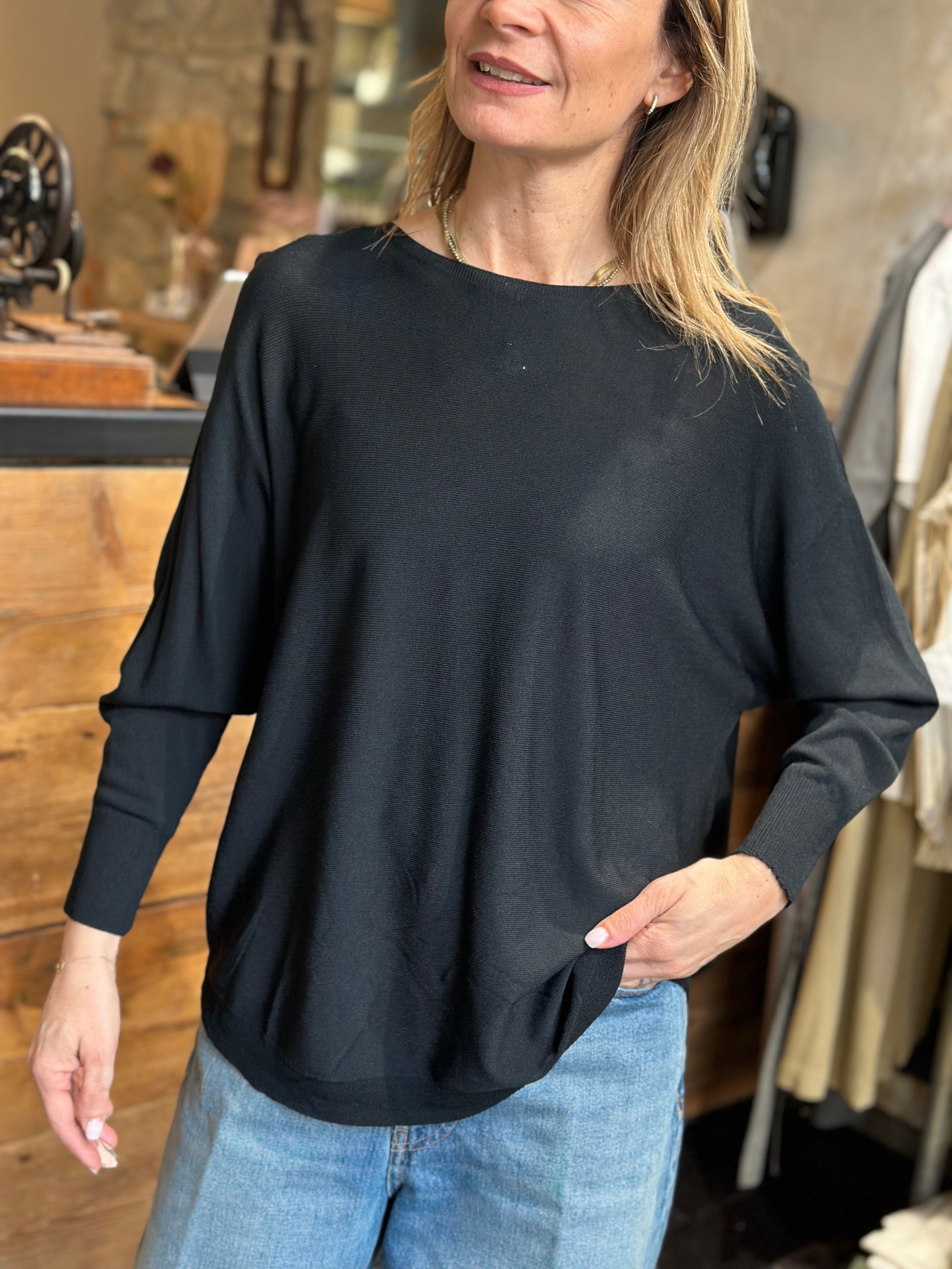 Maglia Basica Nera _ MI.LE. for soku