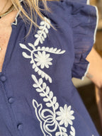 Camicia Volant Blu _ Souvenir