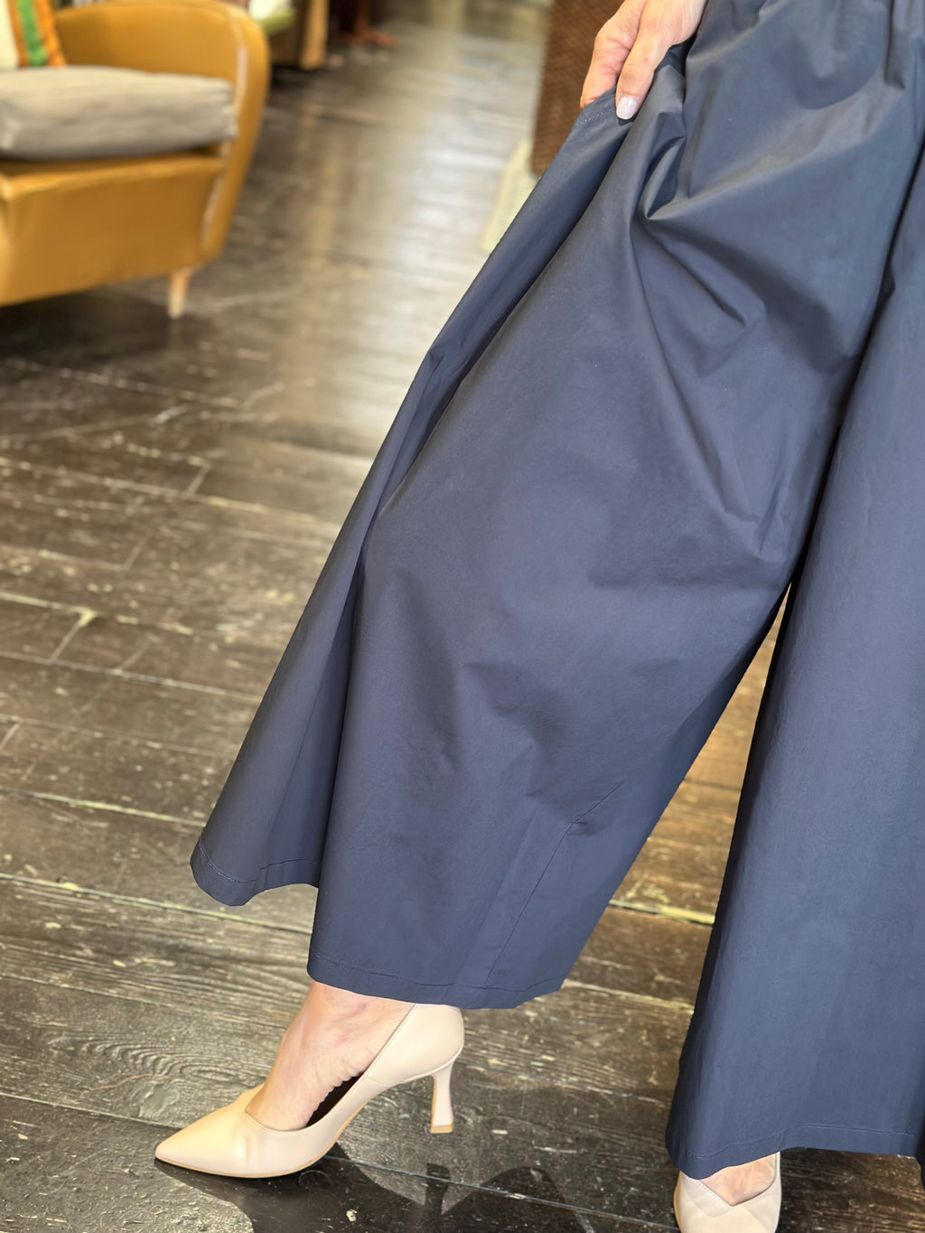 Pantaloni Coulotte Blu _ Ottod'Ame