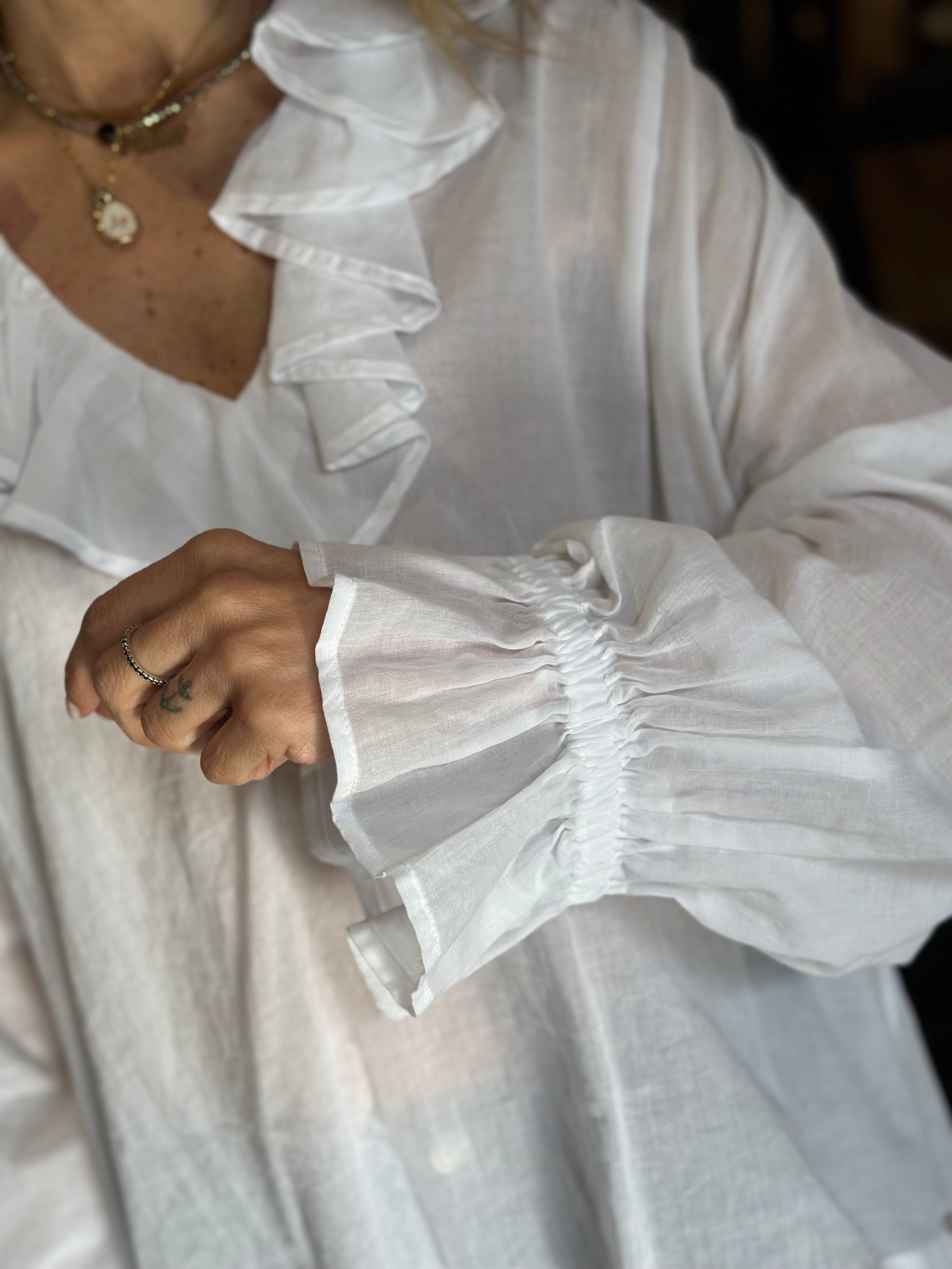 Blusa Rouches Bianco _ Ottod'Ame