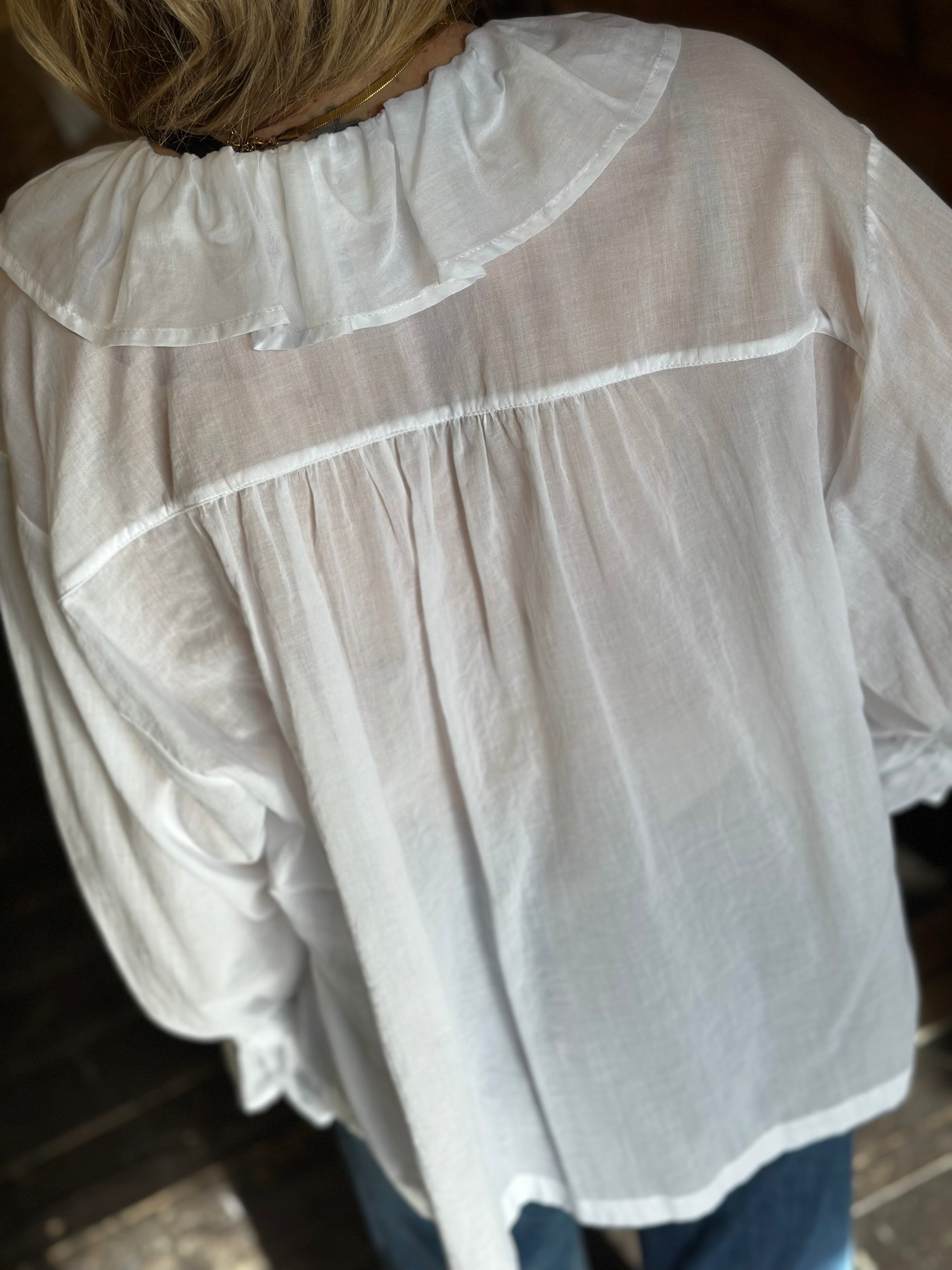 Blusa Rouches Bianco _ Ottod'Ame