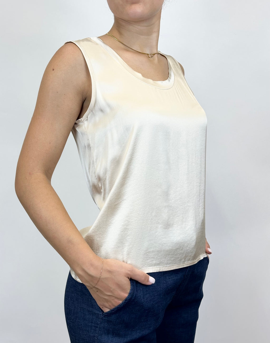 Canotta Satin Beige _ Vicolo