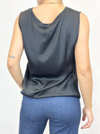 Canotta Satin  Nero _ Vicolo
