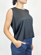Canotta Satin  Nero _ Vicolo
