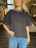 T-Shirt Strass Nero _ Souvenir