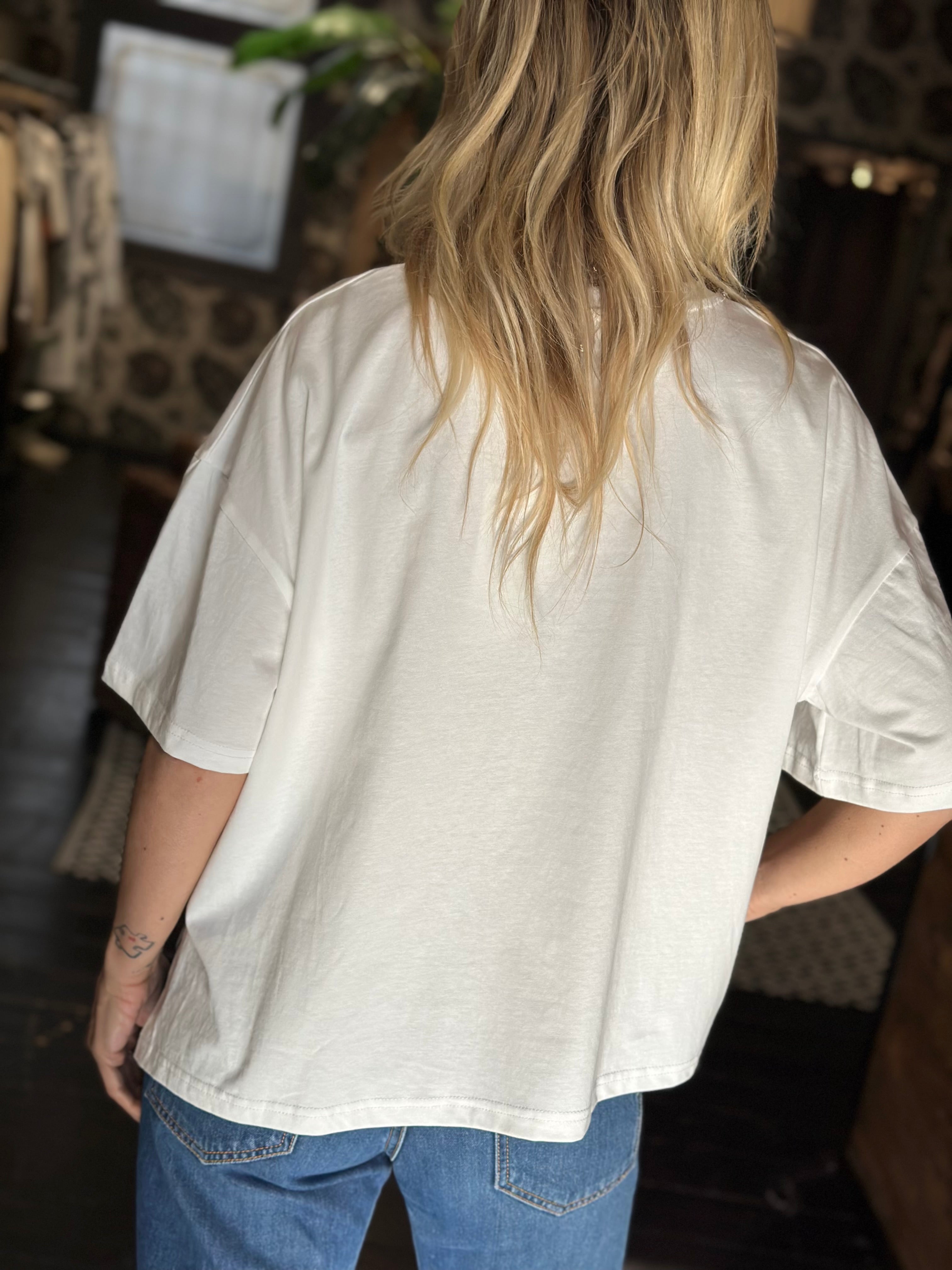 T-Shirt Strass Bianco _ Souvenir