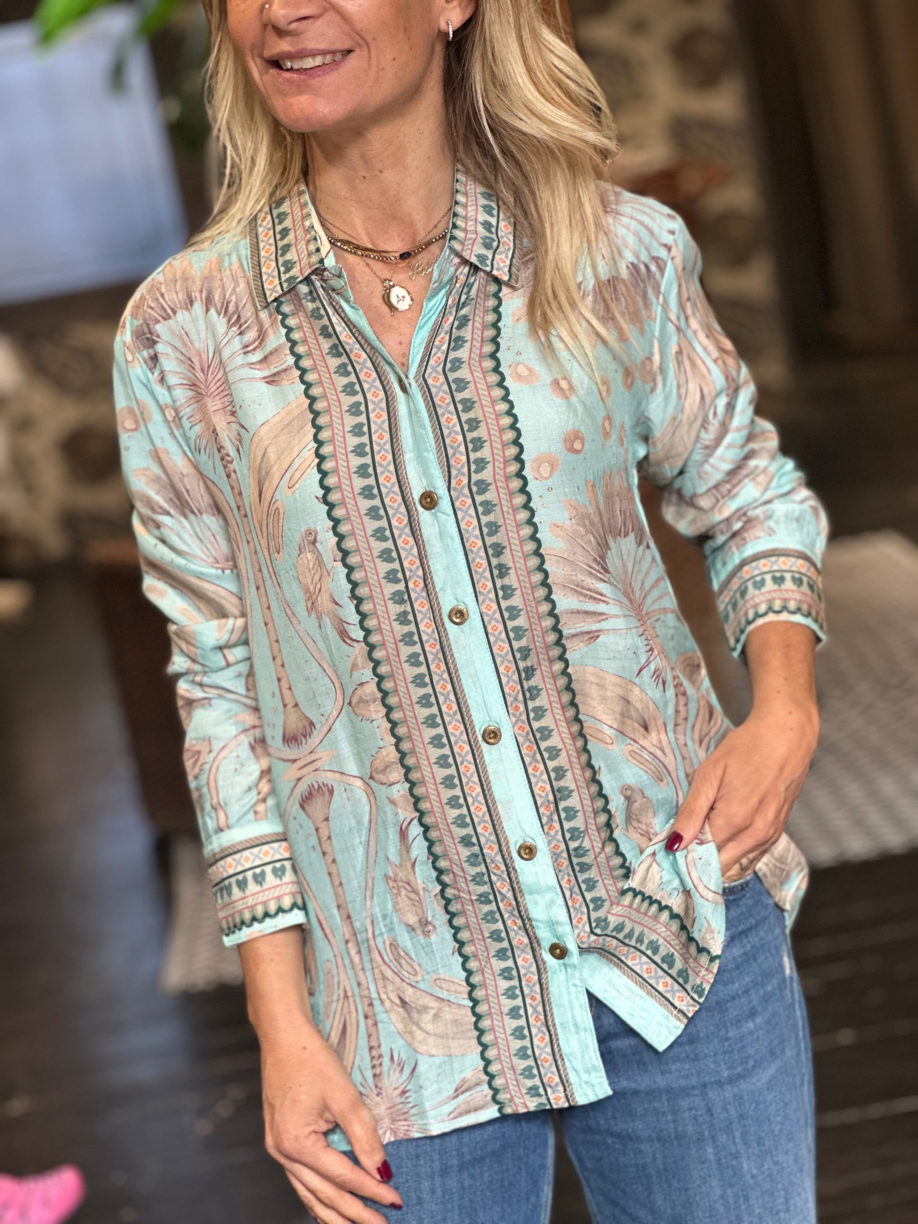 Camicia Fantasia 2105 Cielo _ Pahiesa