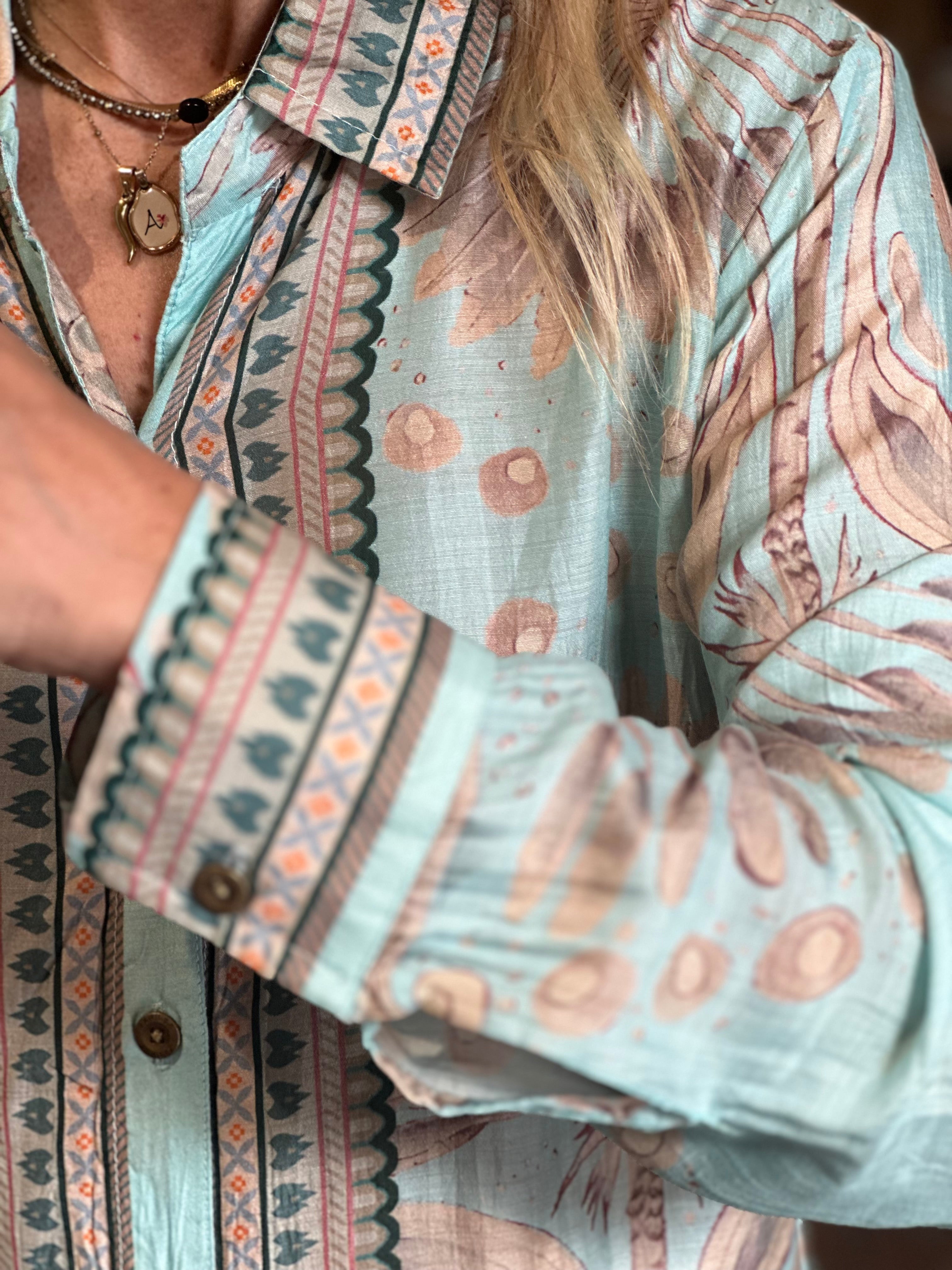 Camicia Fantasia 2105 Cielo _ Pahiesa