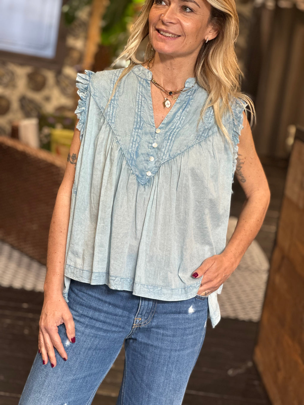 Blusa Senza Maniche Cielo_ Pahiesa