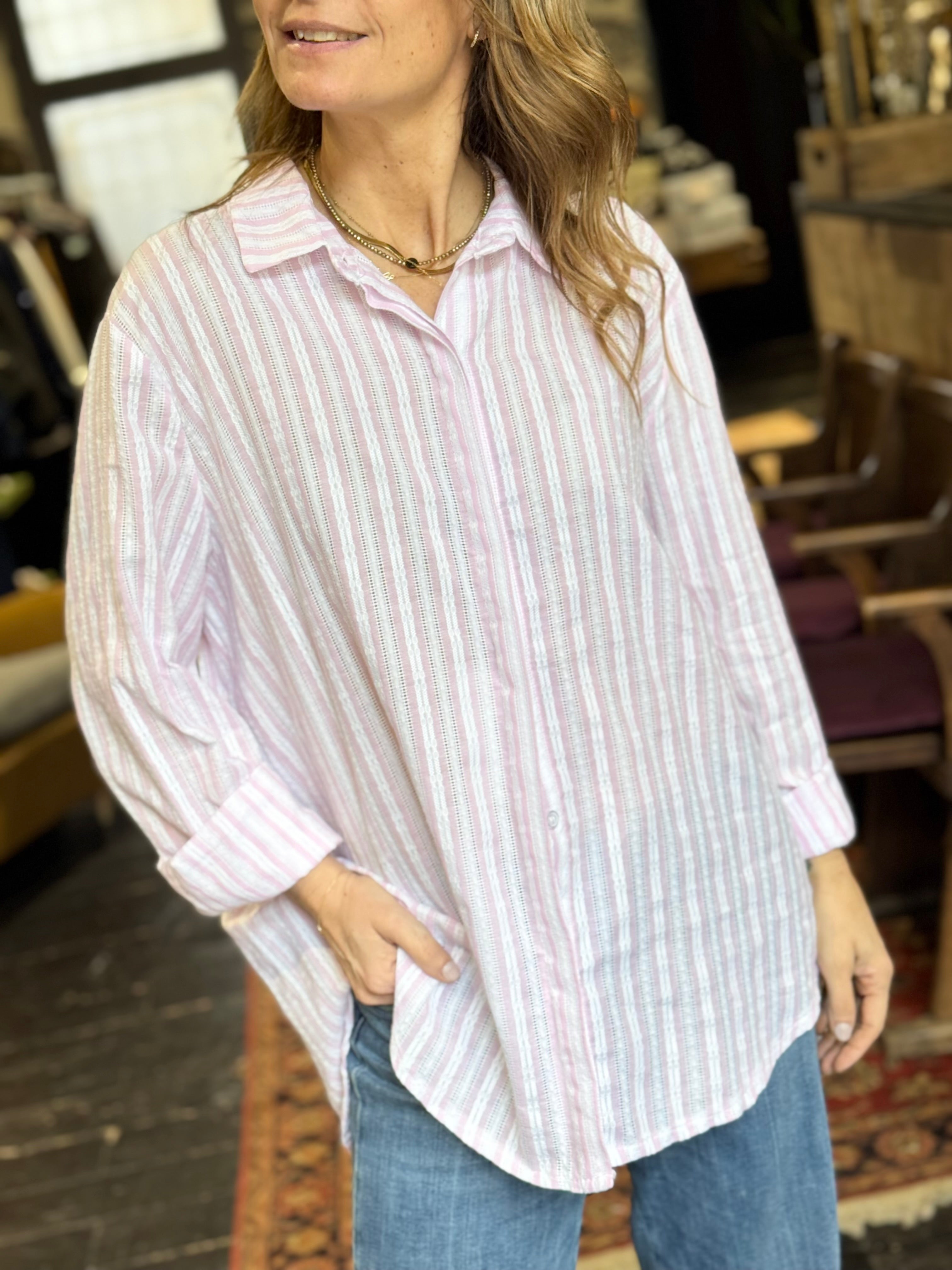 Camicia Riga + Ricamo Rosa _ MI.LE. for soku