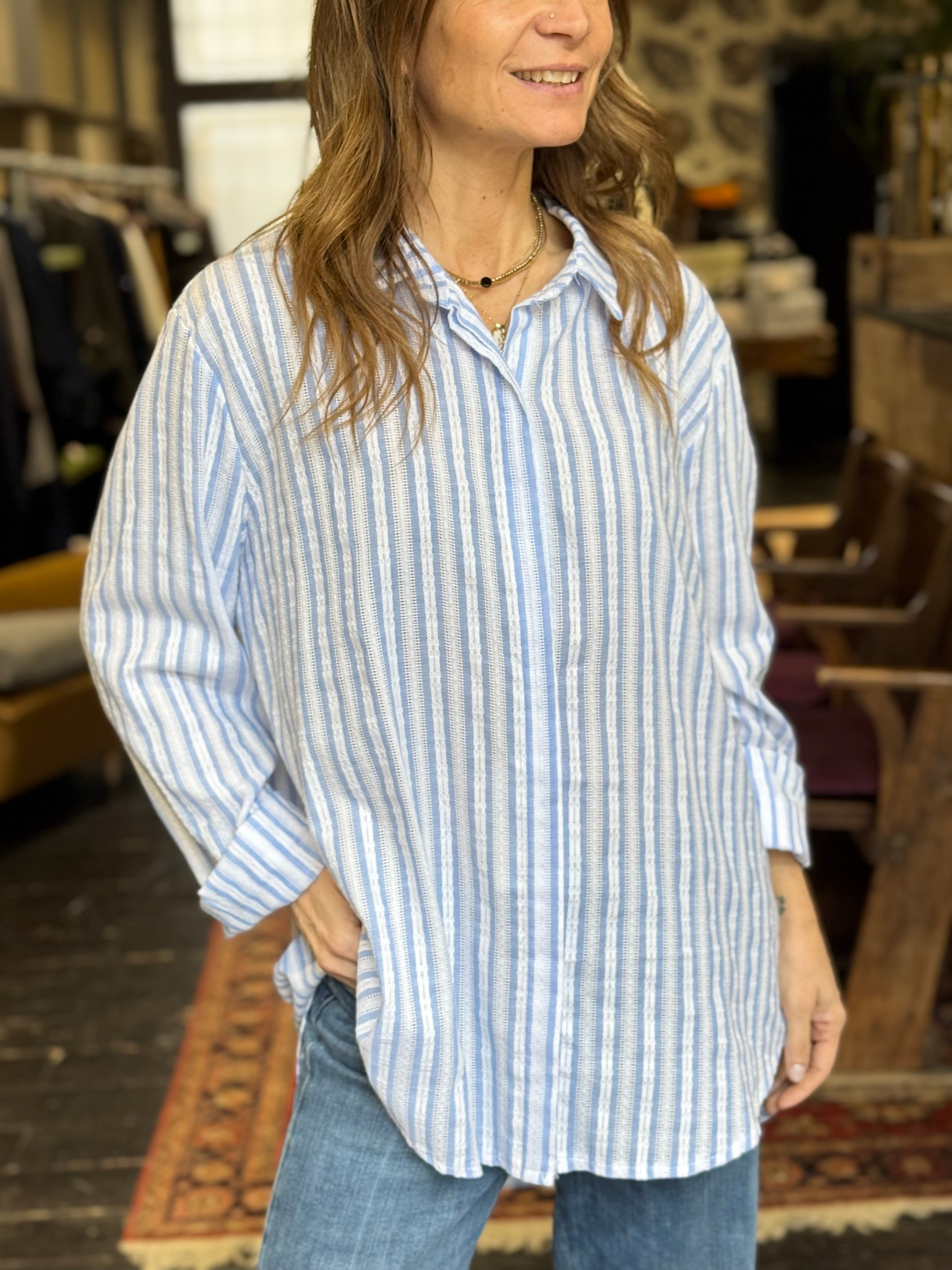 Camicia Riga+Ricamo Cielo _ MI.LE.for soku