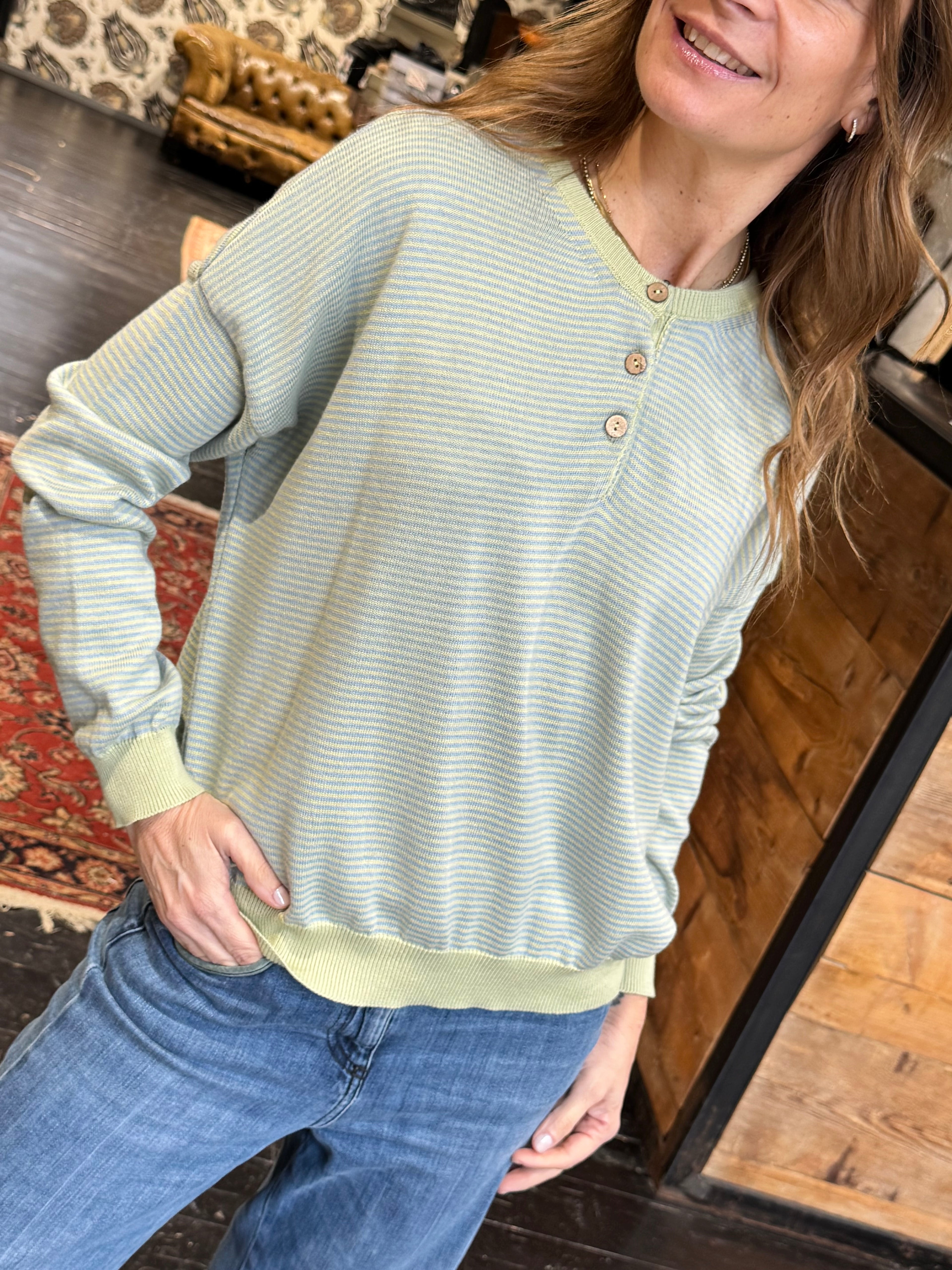 Maglia Righe Verde _ MI.LE.for soku