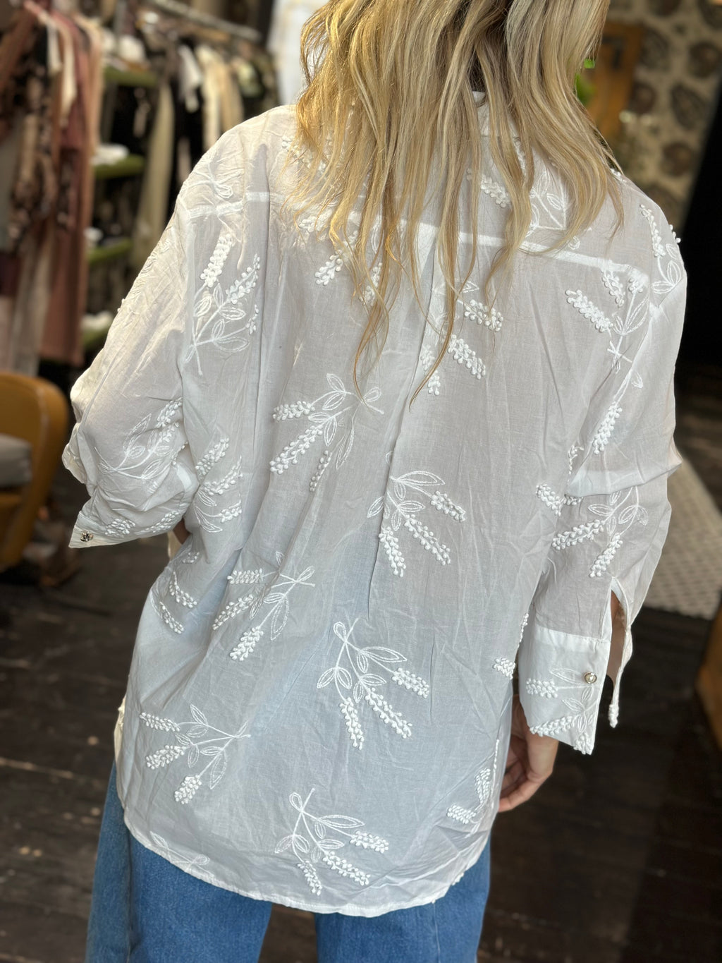 Camicia Ricamata Bianca _ MI.LE. for soku