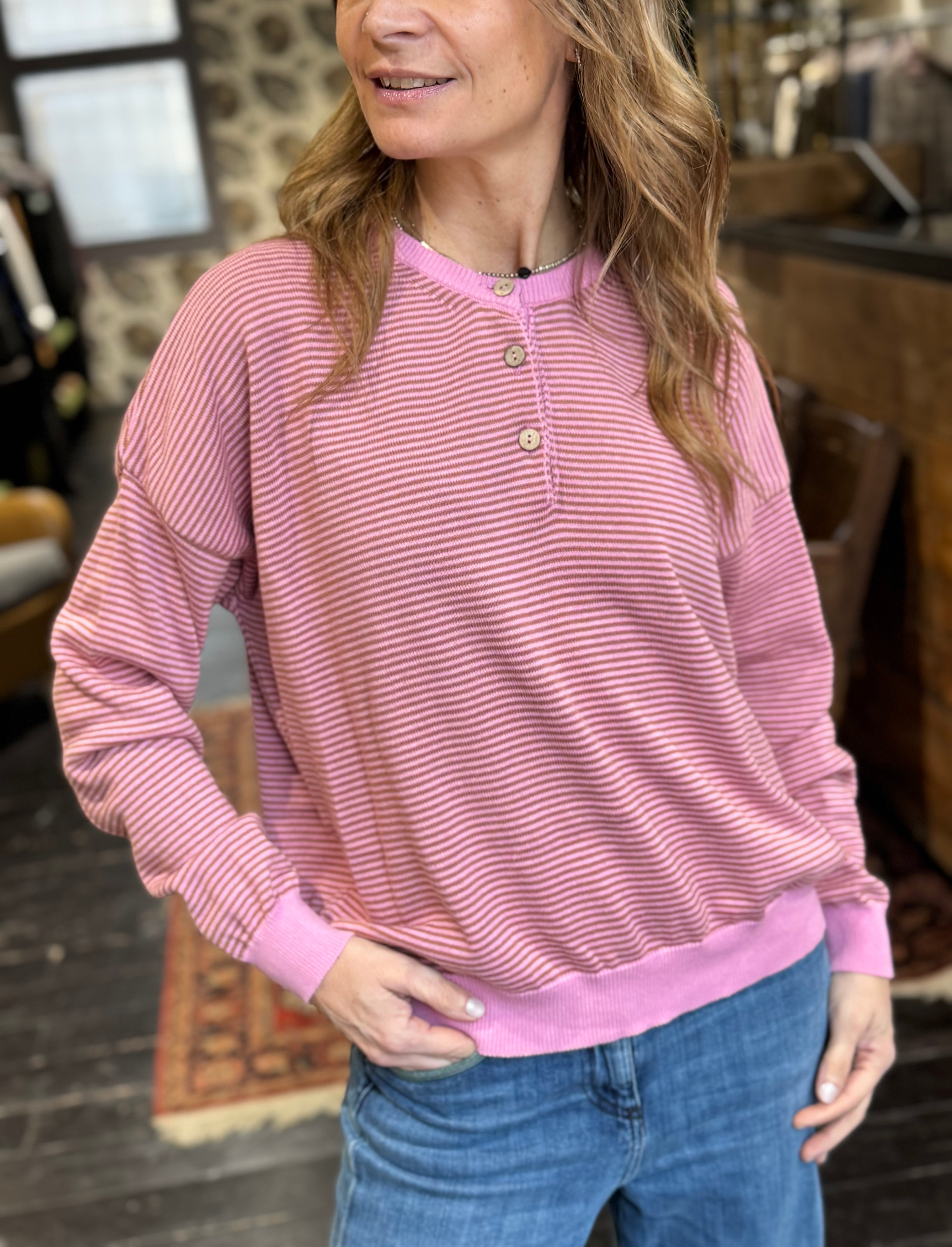 Maglia Righe Rosa _ MI.LE. for soku