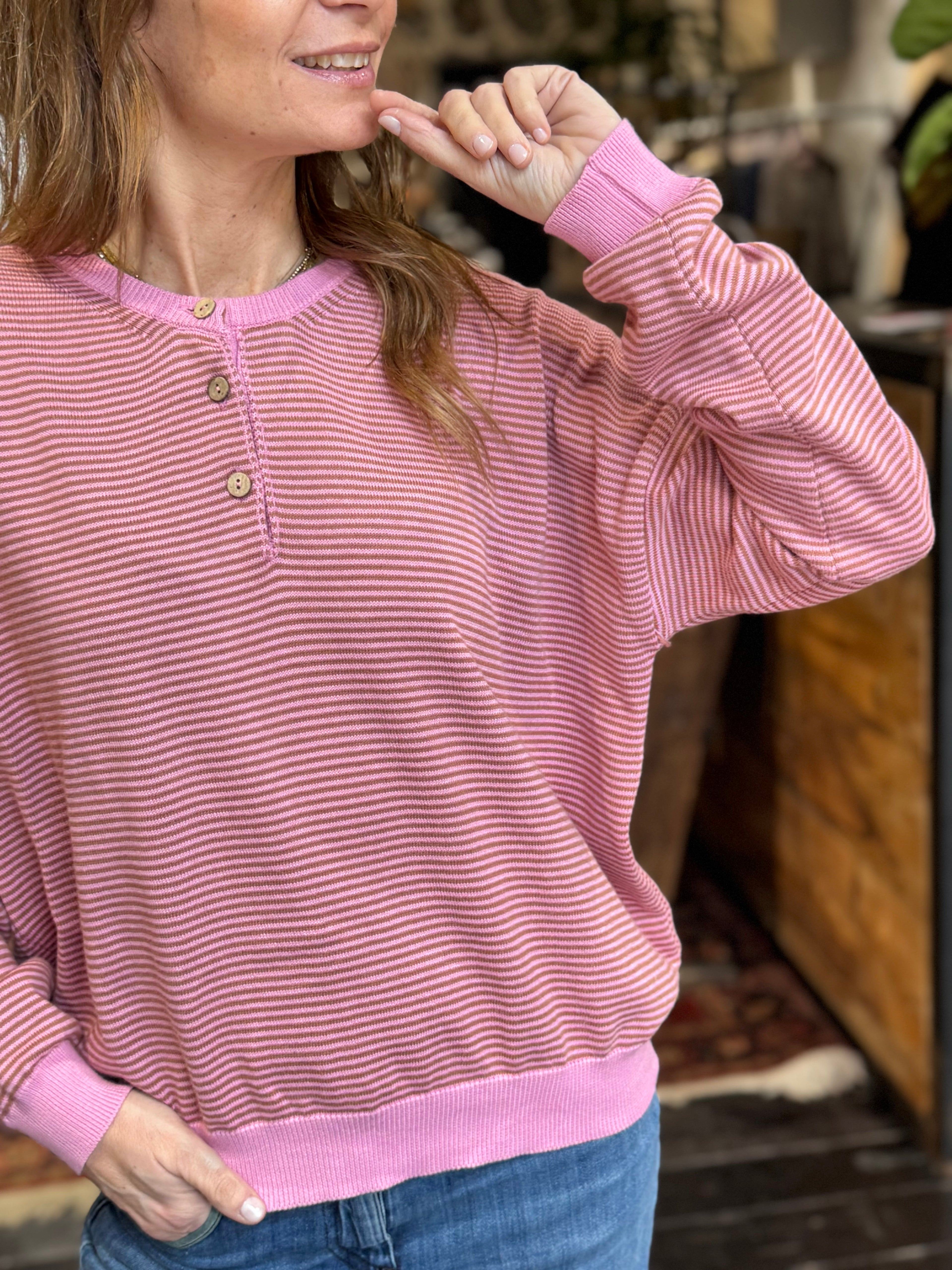 Maglia Righe Rosa _ MI.LE. for soku