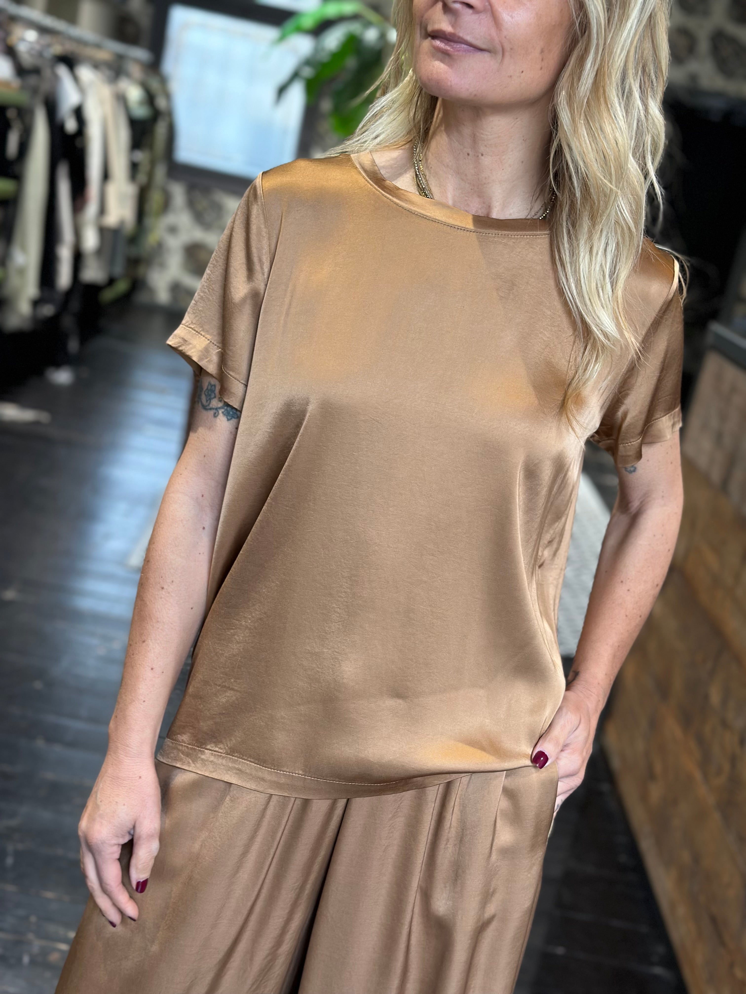 Blusa Saida Cuoio _ Vicolo