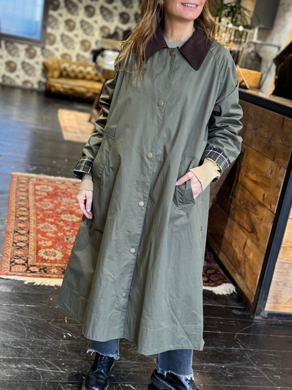 Trench con colletto in Velluto _ Vicolo