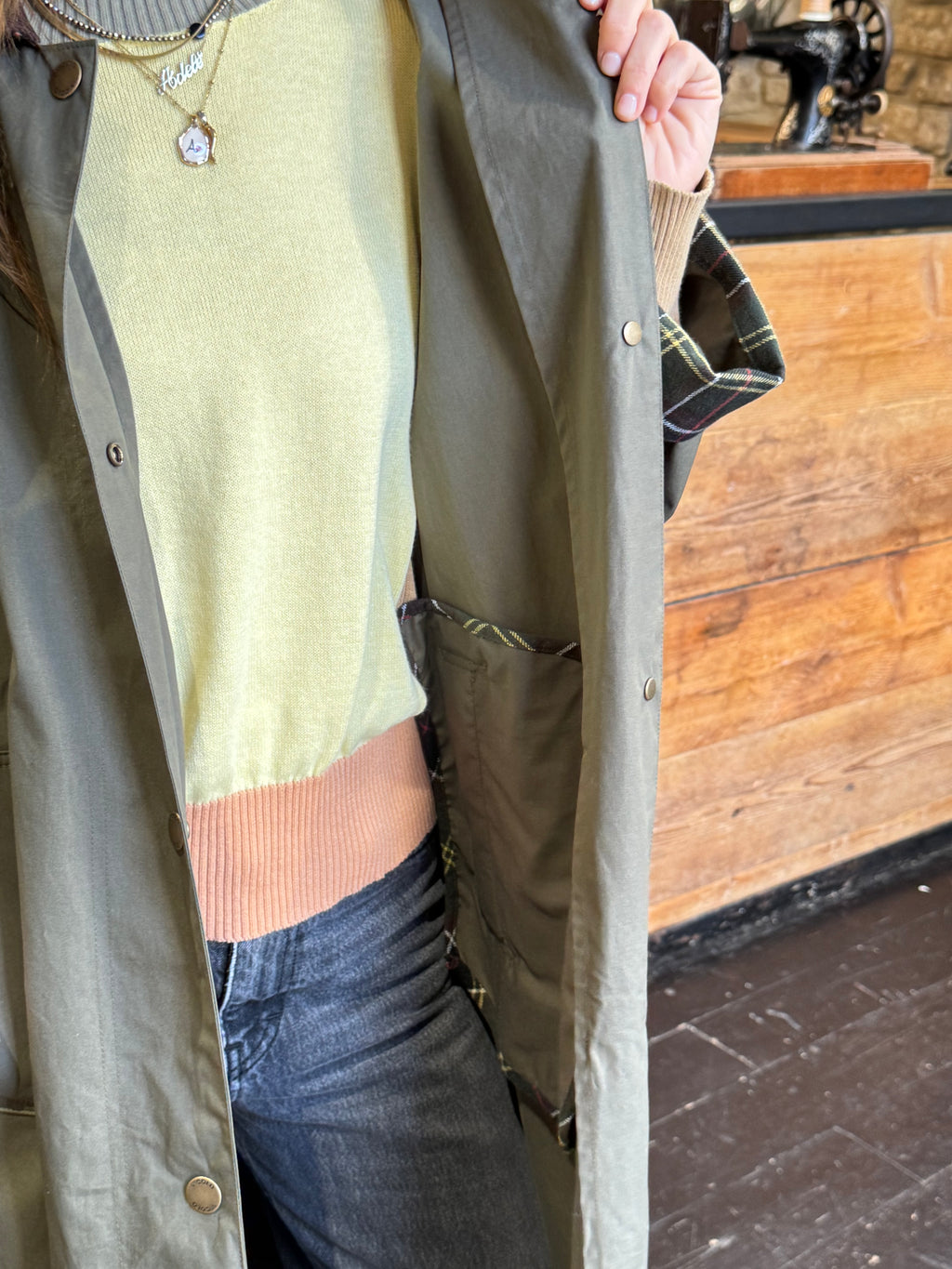 Trench con colletto in Velluto _ Vicolo
