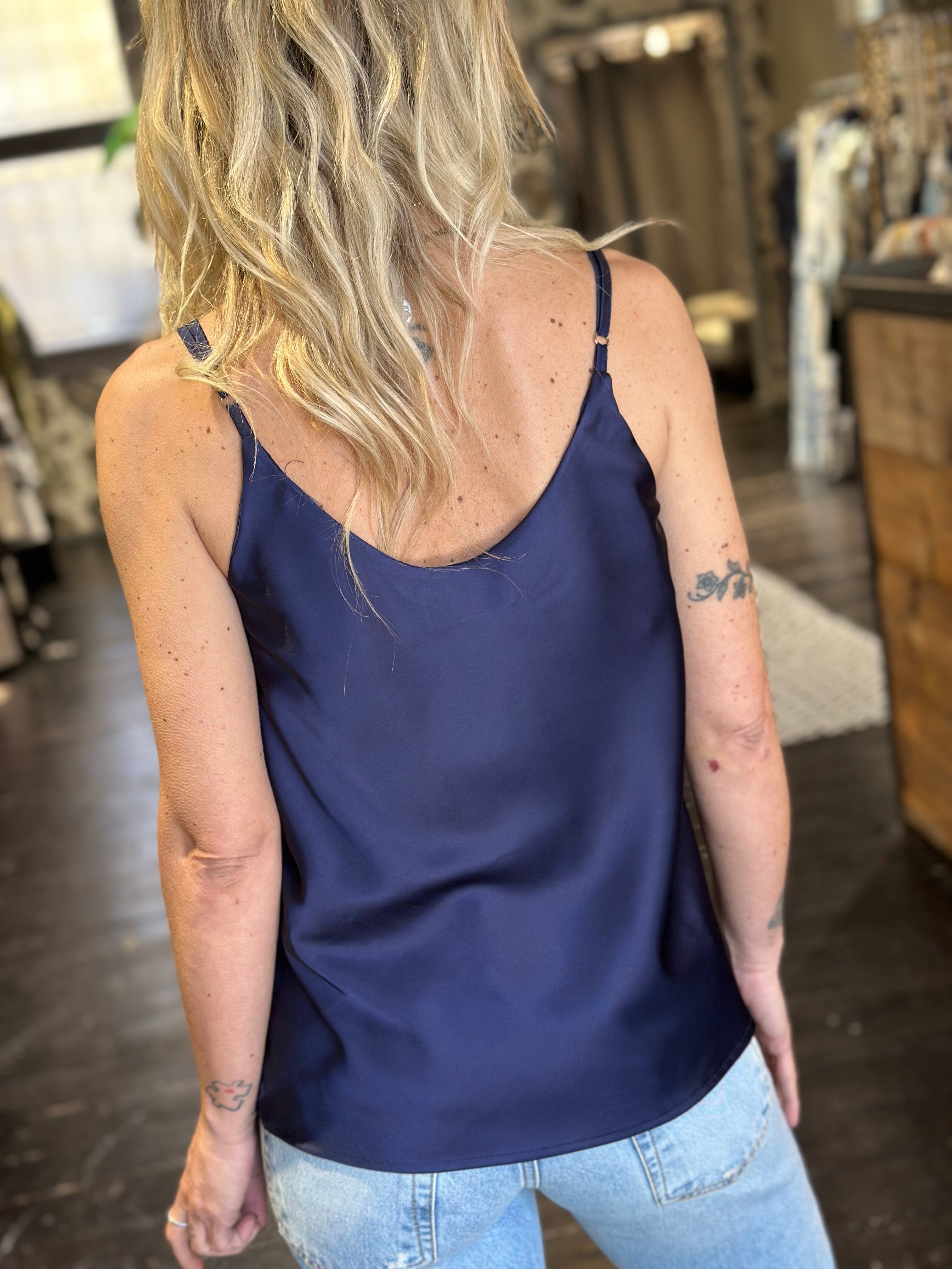 Top Raso Blu _ Vicolo