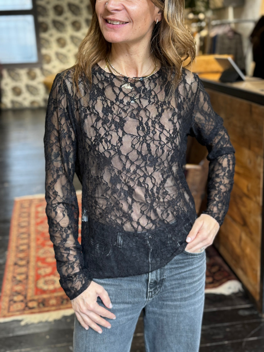 T- Shirt Pizzo Nero _ Myastreet