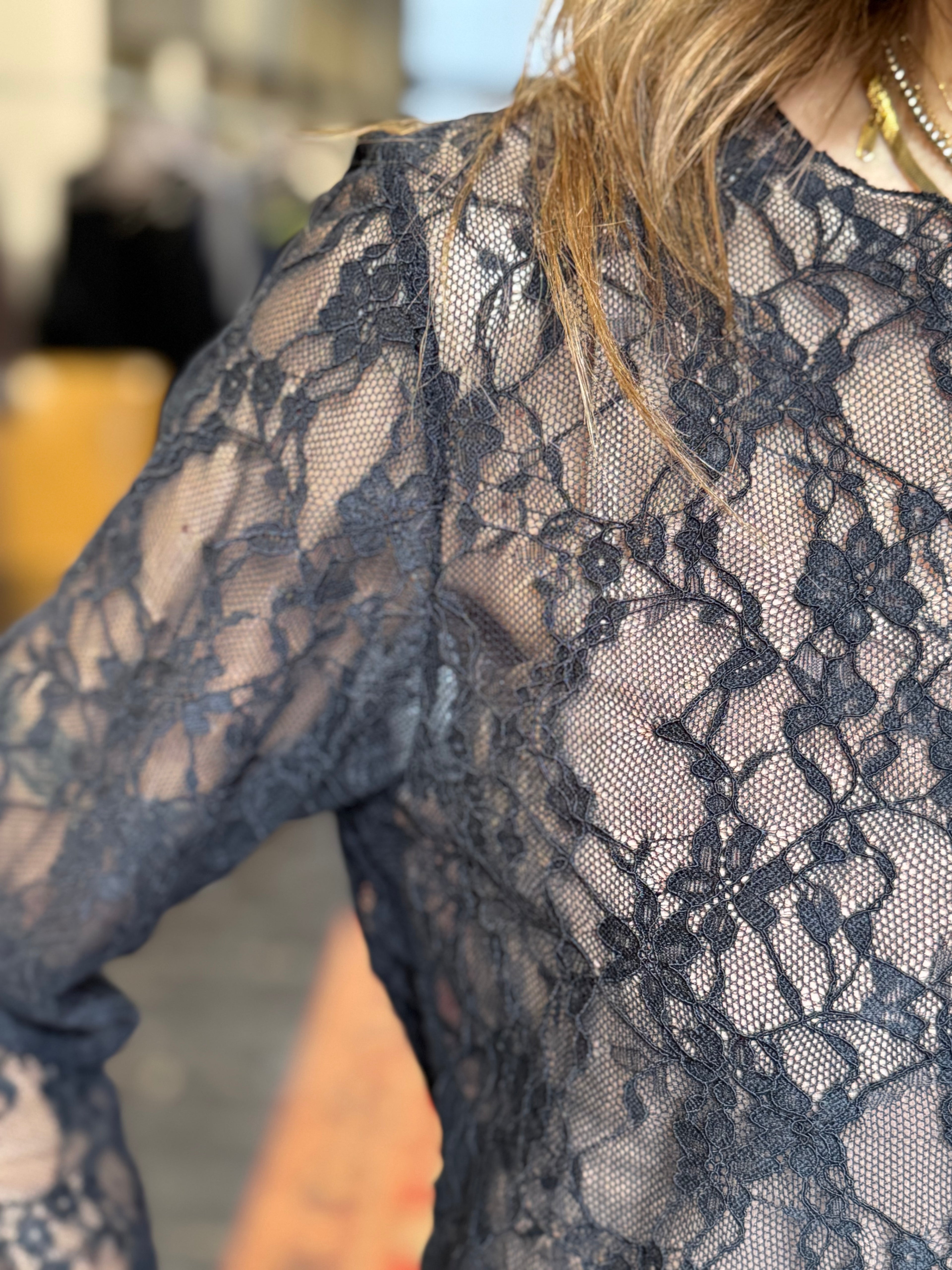 T- Shirt Pizzo Nero _ Myastreet