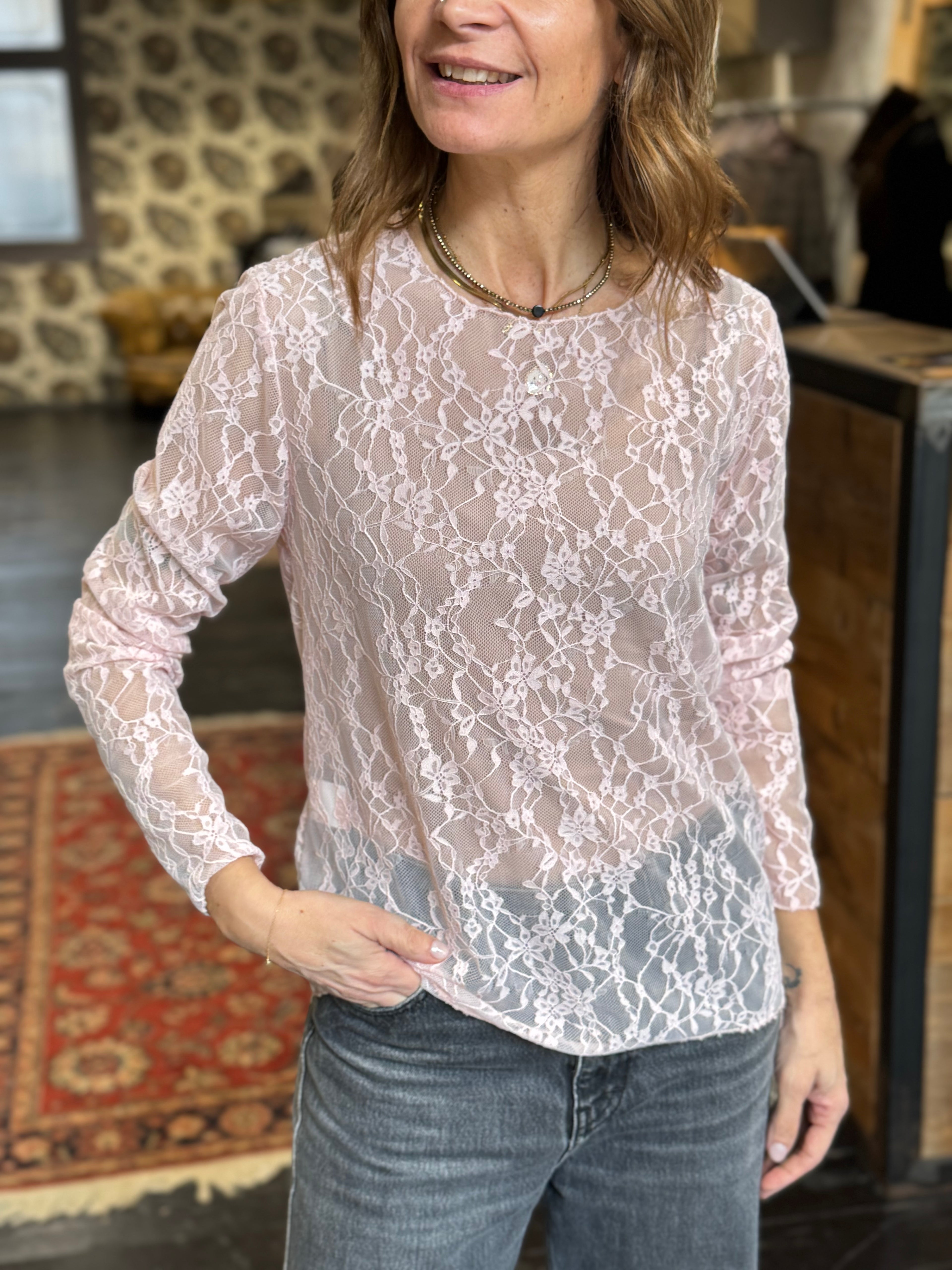 T-Shirt Pizzo Rosa _ Myastreet