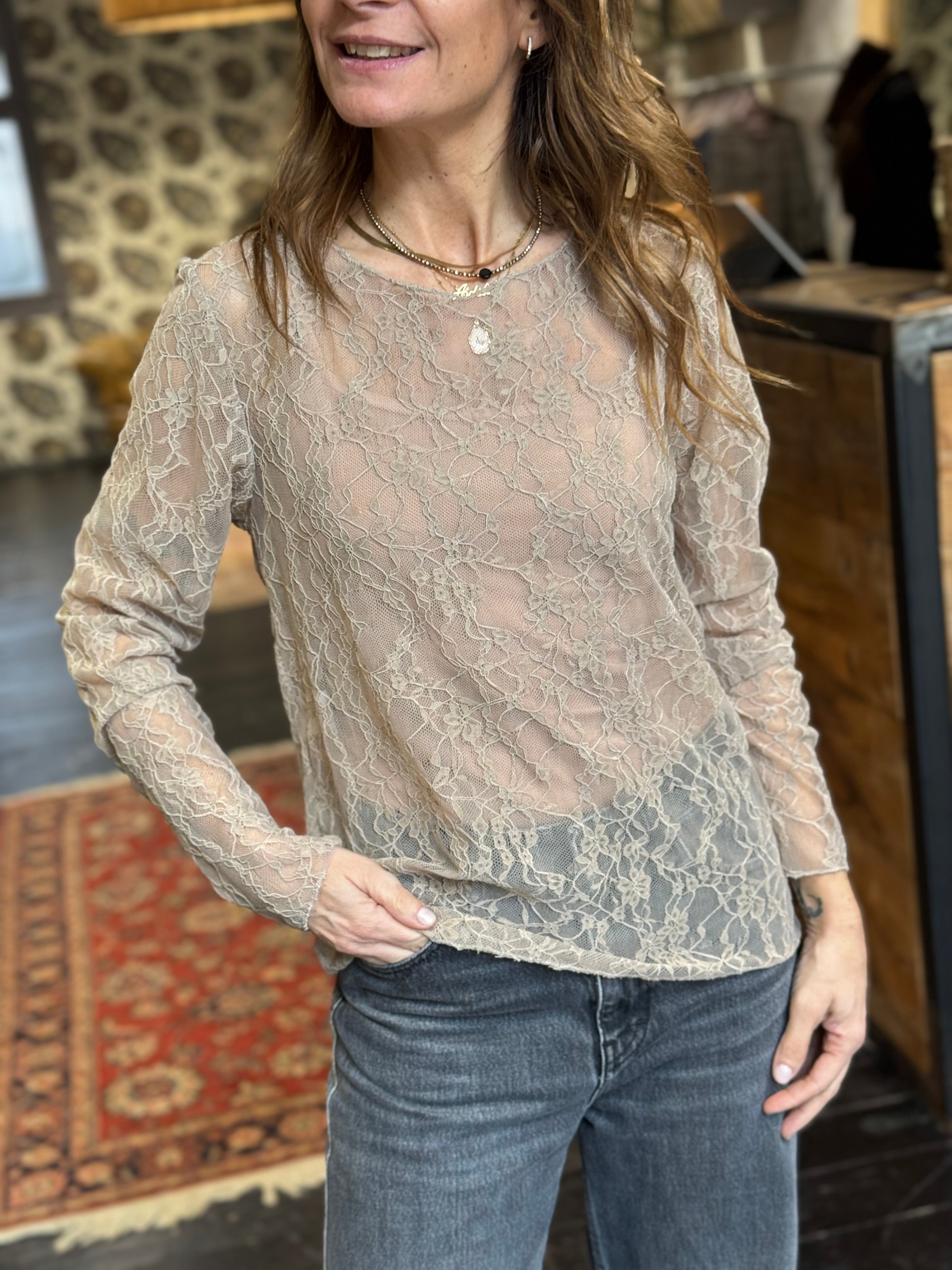 T-Shirt Pizzo Beige _ Myastret