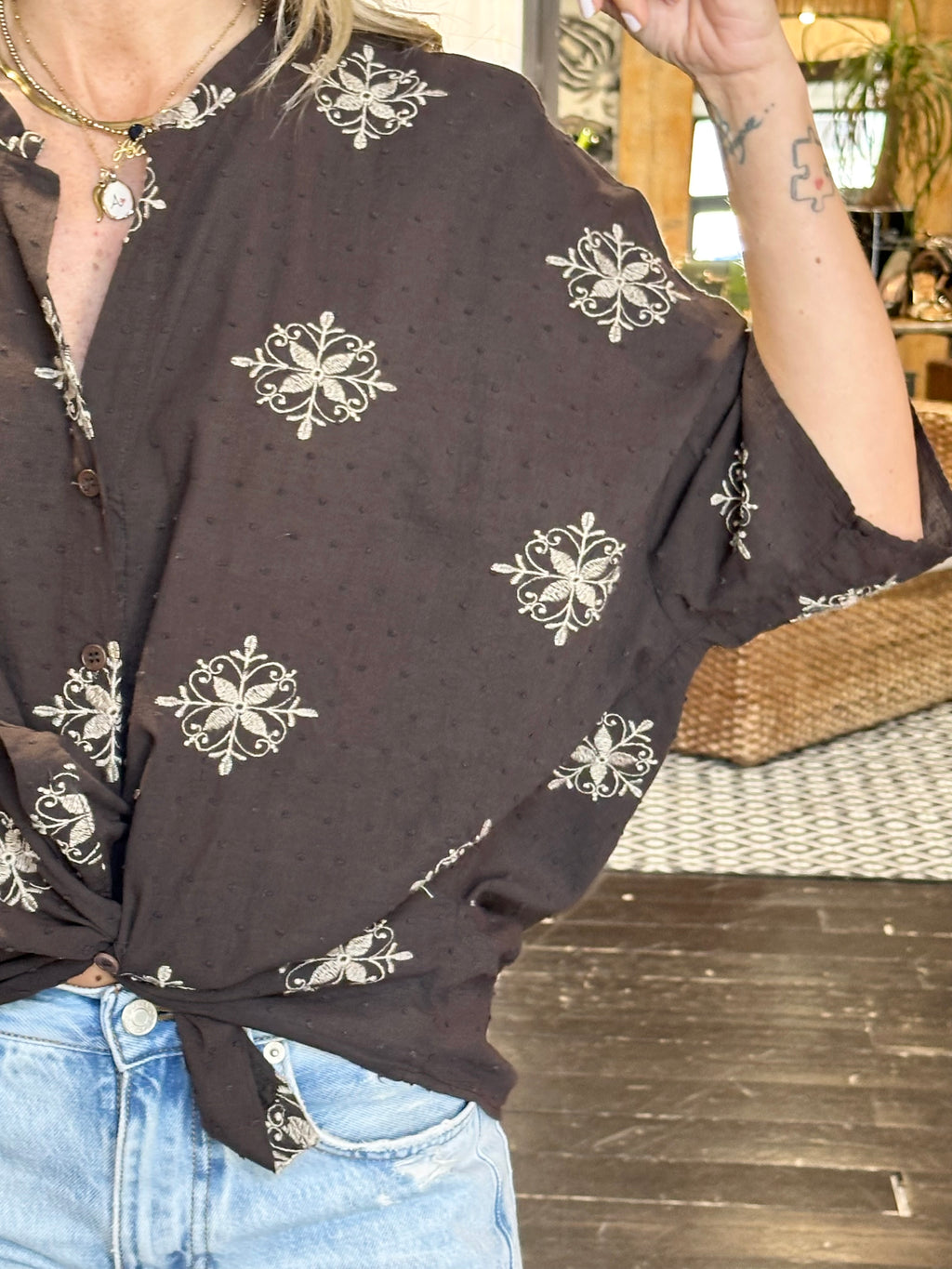 Camicia Ricamo Moro _ Vicolo