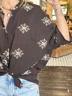Camicia Ricamo Moro _ Vicolo