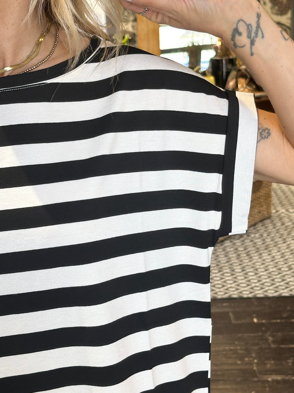 T-Shirt Naturale/Nero _ Vicolo