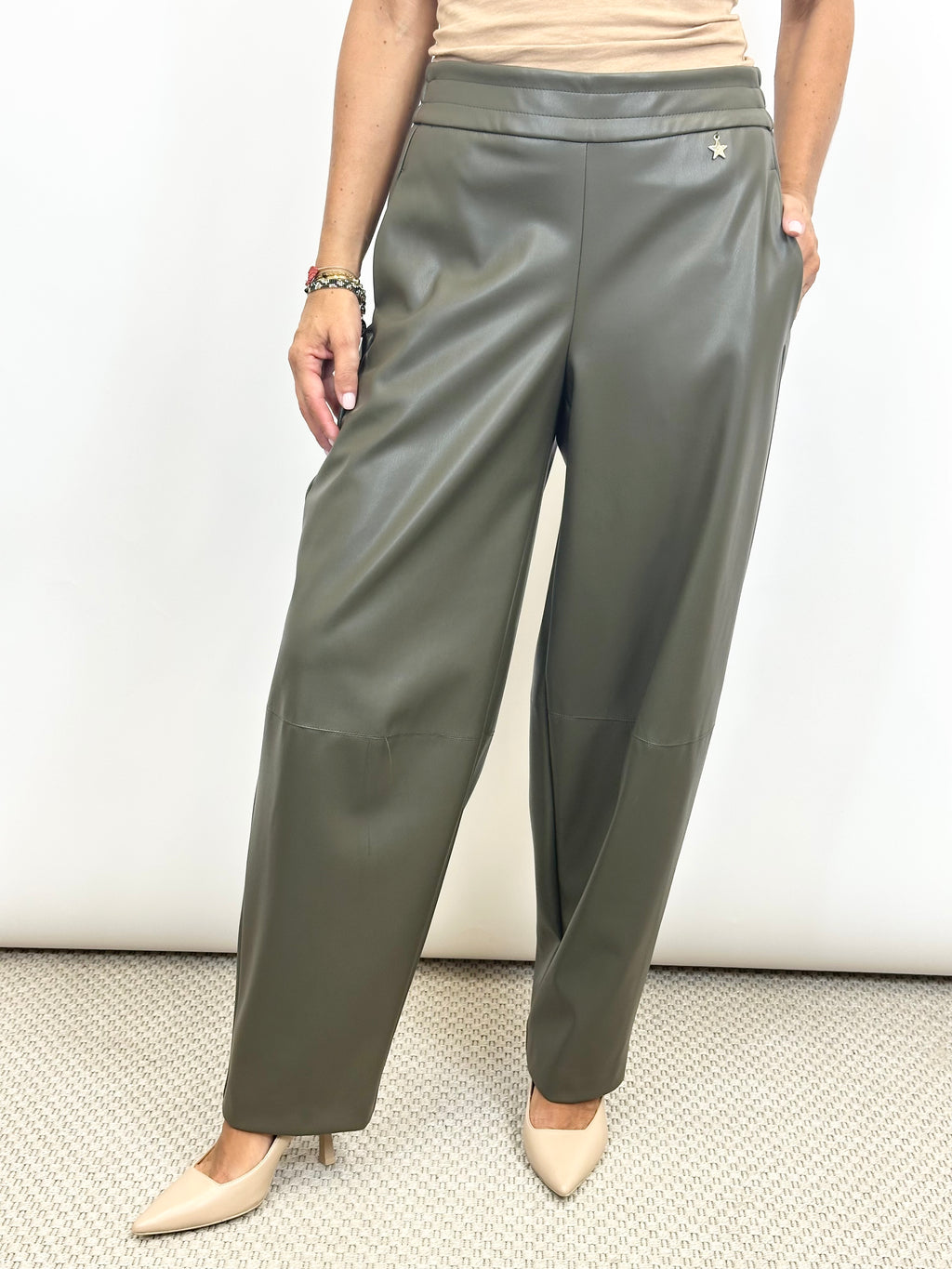 Pantalone Ecopelle Verde _ Souvenir